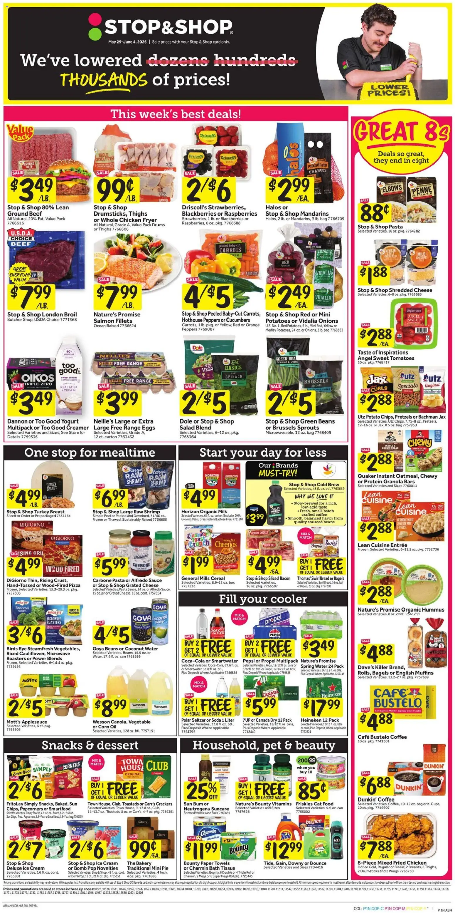 Stop & Shop Weekly Circular - NY - valid from 29.05.2026 | Page: 1 | Products: Peppers, Cat Food, Yogurt, Water