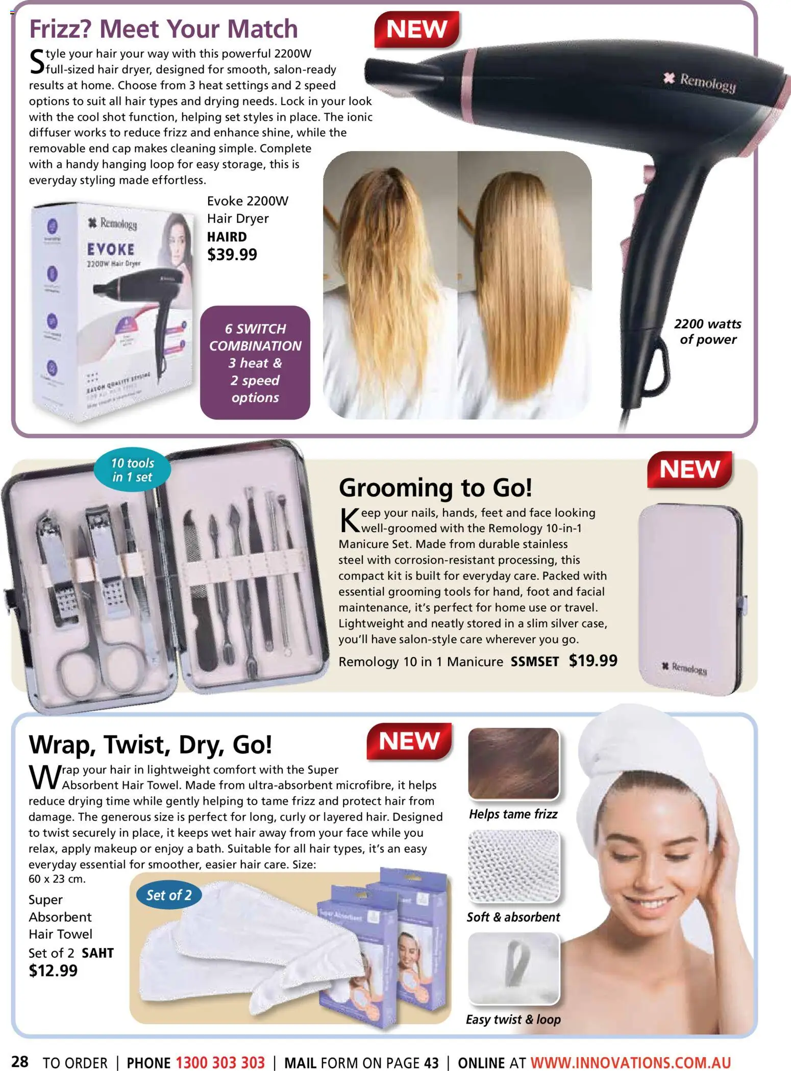 Innovations catalogue - valid from 26.03.2026 | Page: 28 | Products: Suit, Manicure, Tools, Hair dryer