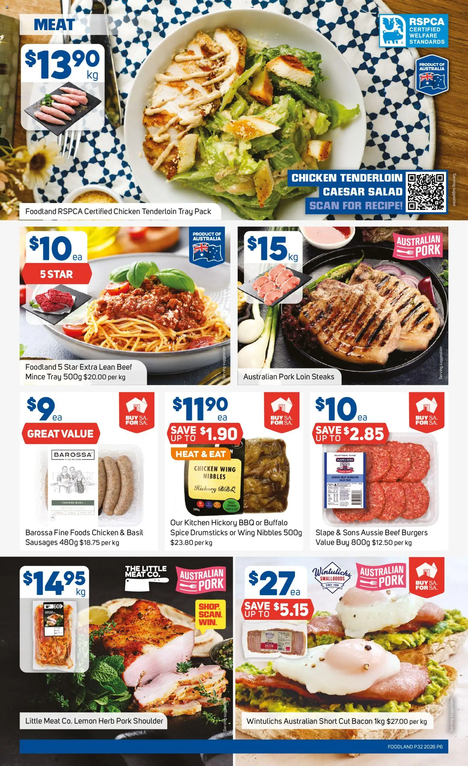 Foodland catalogue - valid from 05/08/2026 | Page: 6 | Products: Bacon, Chicken, Pork, Lemon