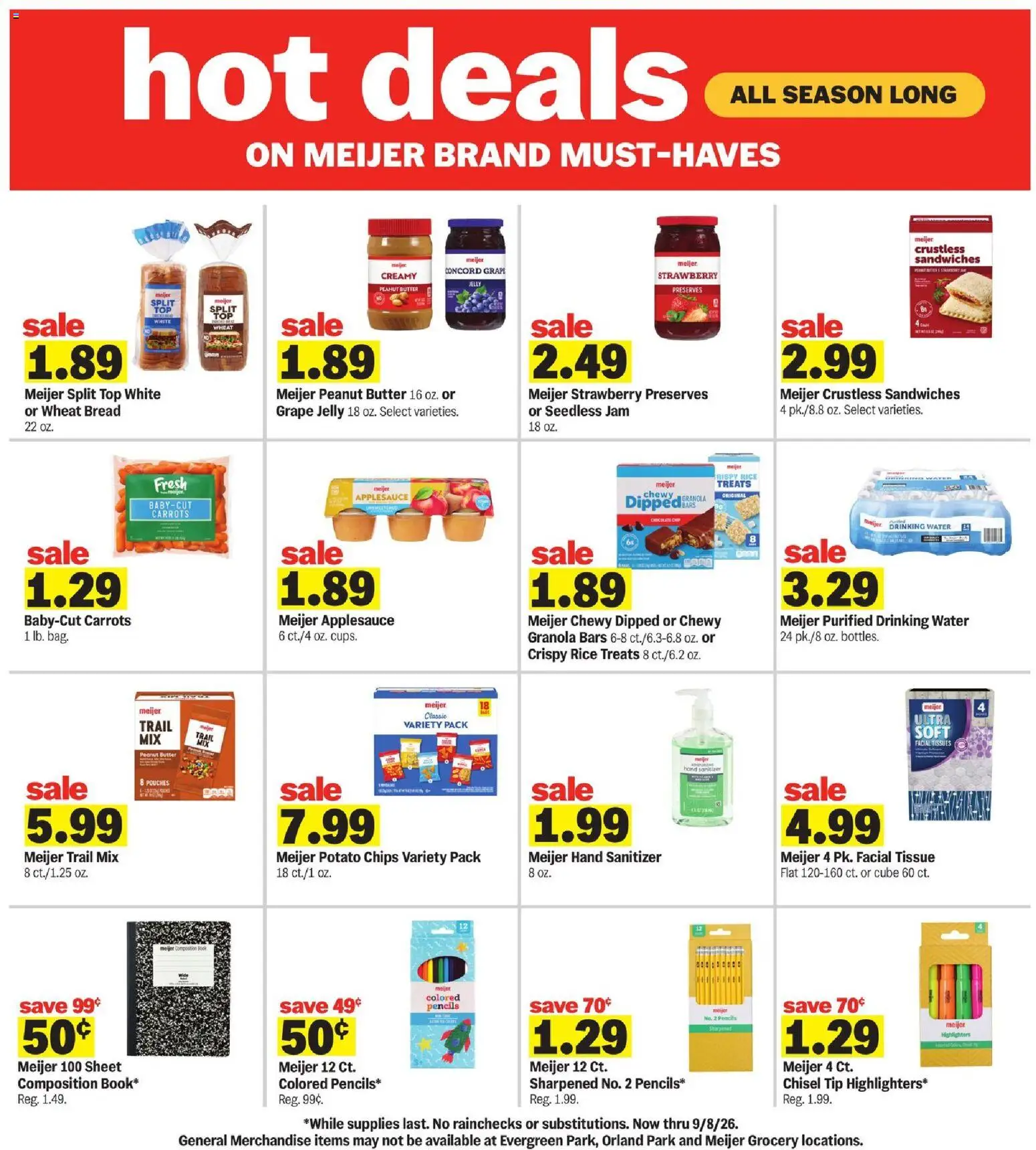 Meijer Weekly Ad - MI - valid from 07/29/2026 | Page: 20 | Products: Rice, Chips, Water, Sheet