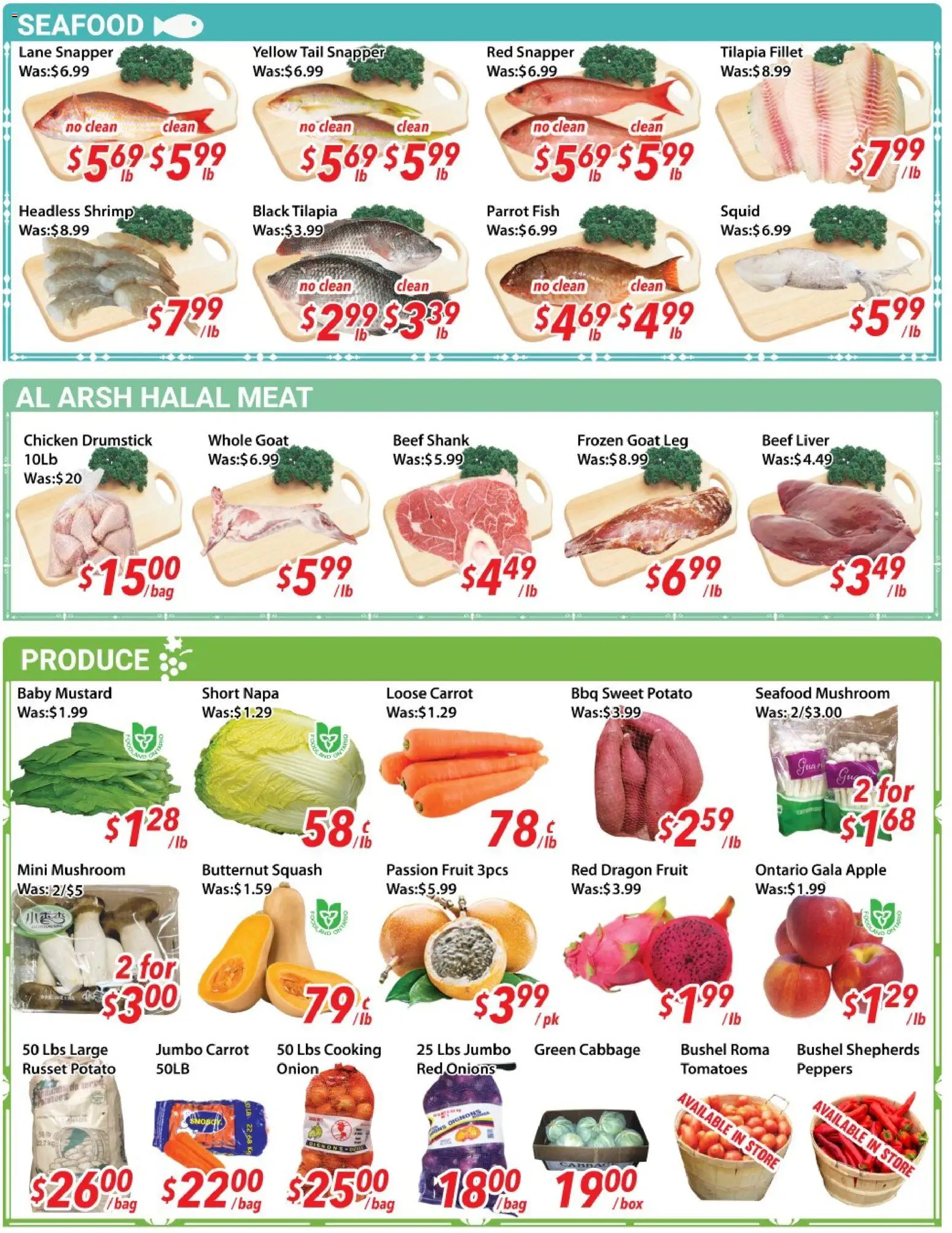 Ample Food Market flyer valid from Sep 18, 2026 | Page: 2 | Products: Carrot, Fruit, Tilapia, Chicken
