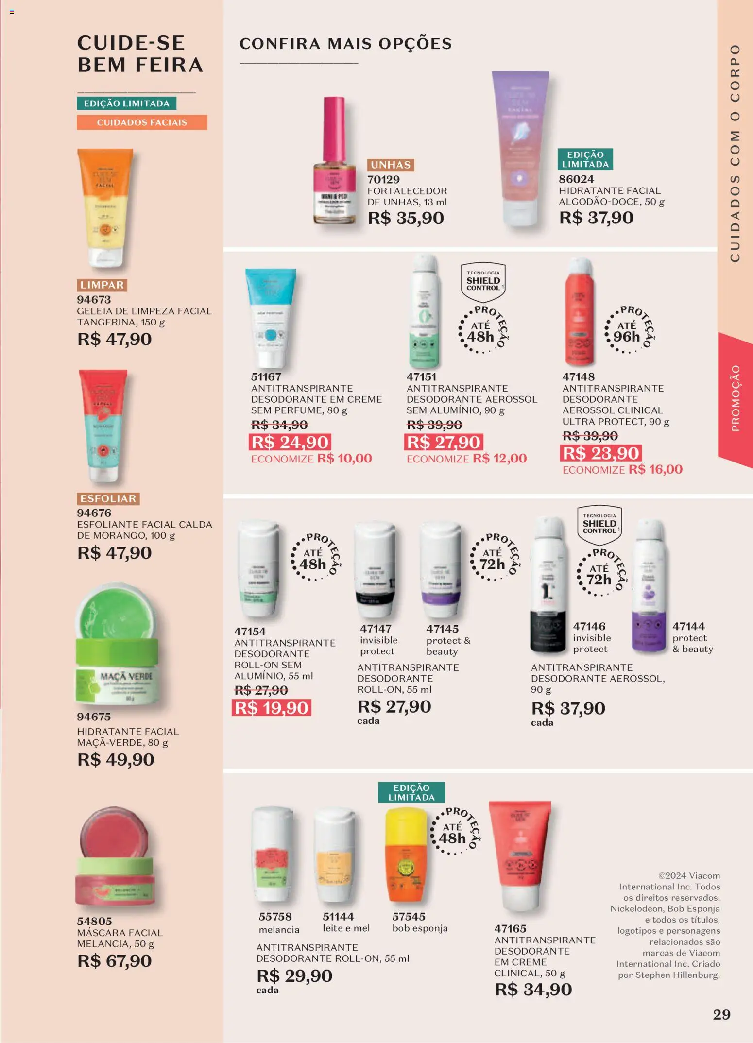 O Boticário Folheto - válido de 29/06/2026 | Página: 33 | Produtos: Esponja, Máscara facial, Desodorante, Geleia