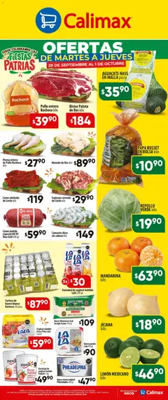 Vista previa de Calimax folleto Ofertas de martes a jueves, nuevo folleto de la tienda, válido en México a partir del 29/09/2026