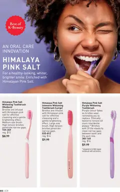 Preview of Himalaya Pink Salt Whitening Toothbrush (Medium), Bristles are infused with Himalayan pink salt for effective cleansing and a gentle brightening effect. Medium size brush. High tension bristles penetrate narrow gaps. from shop Avon valid from 21.05.2026 | Page: 66