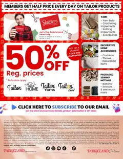 Preview of Fabricland weekly flyer / circulaire from shop Fabricland valid from Jul 2, 2026 | Page: 16 | Products: Table