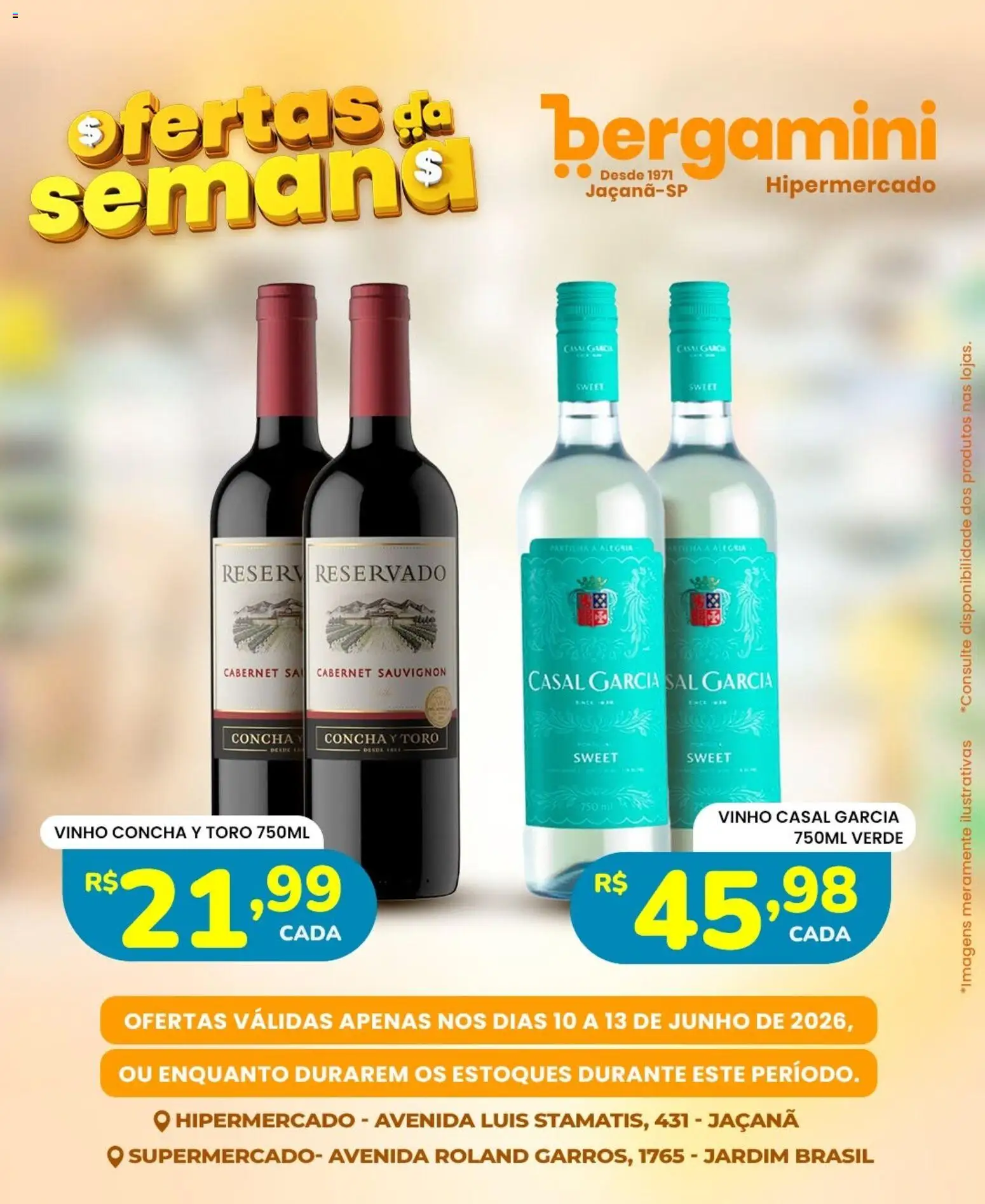 Supermercado Bergamini Folheto - válido de 10.06.2026 | Página: 16 | Produtos: Vinho, Sal