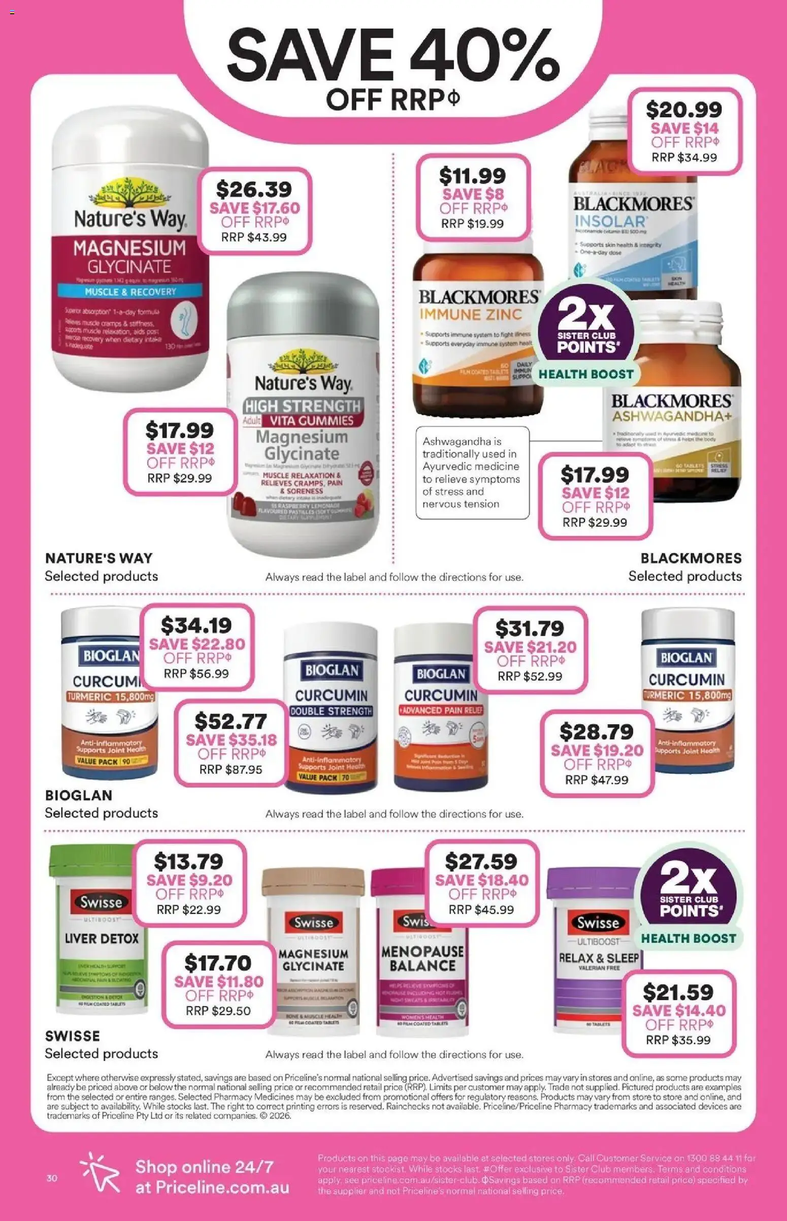 Priceline Pharmacy catalogue - valid from 20.05.2026 | Page: 30 | Products: Raspberry, Tablets, Pain relief, Zinc