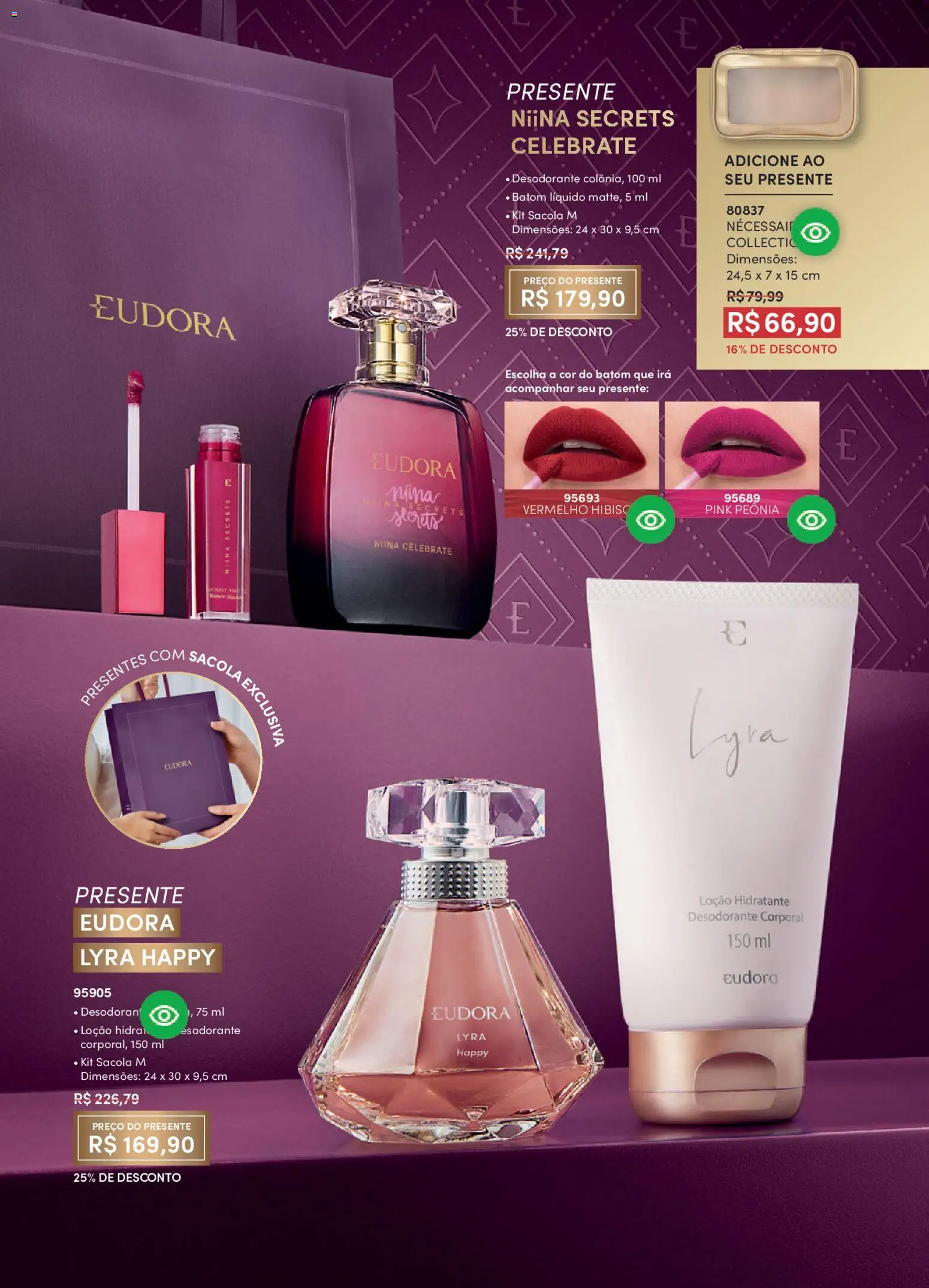 Eudora Folheto - válido de 01.04.2026 | Página: 54 | Produtos: Batom, Desodorante