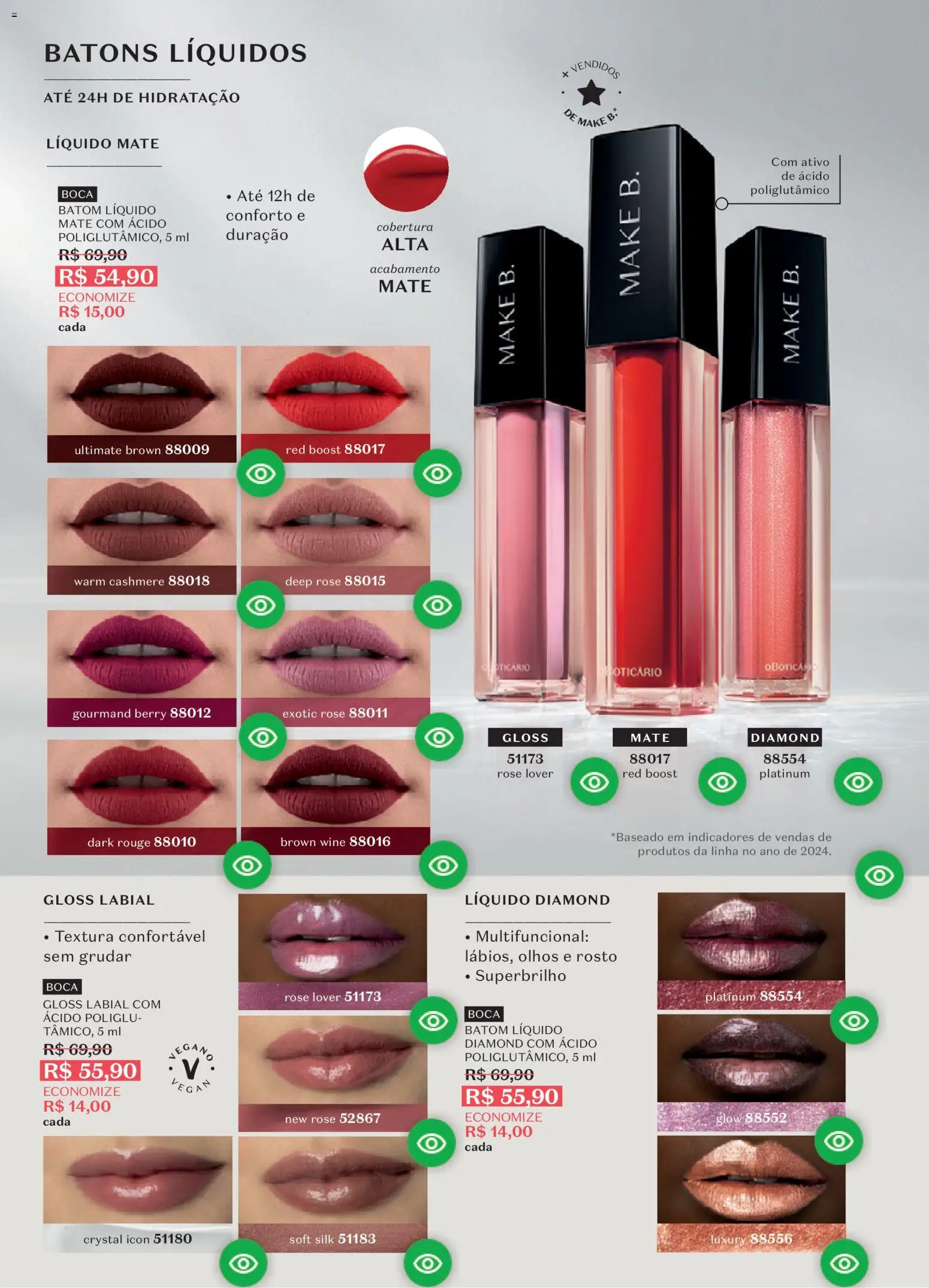 O Boticário Folheto - válido de 10/08/2026 | Página: 26 | Produtos: Batom, Gloss labial, Multifuncional