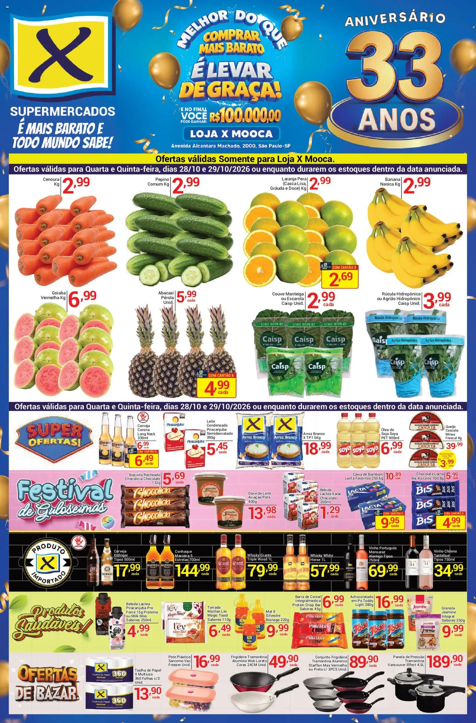 X Supermercados Folheto - válido de 28/10/2026 | Página: 1