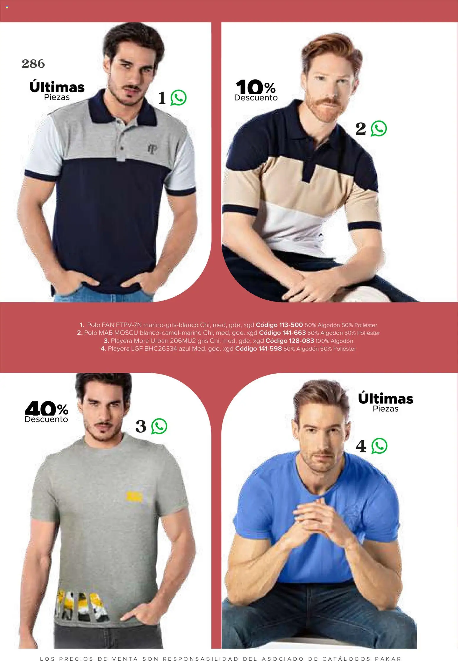 Nuevas ofertas de SC Pakar válidas en toda la República Mexicana desde el 31/07/2026. ¡Encuentra las mejores ofertas en SC Pakar catálogo Ropa! | Página: 286 | Productos: Algodón, Playera