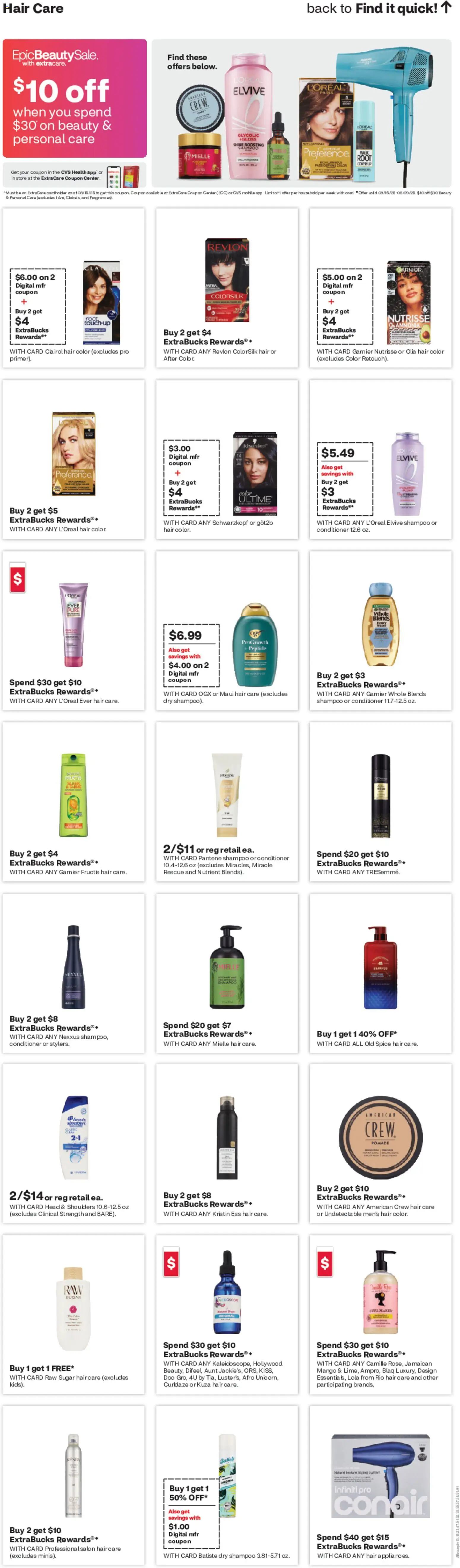 CVS Pharmacy Weekly Ad - valid from 08/23/2026 | Page: 13 | Products: Shampoo, Conditioner, Sugar, Mango