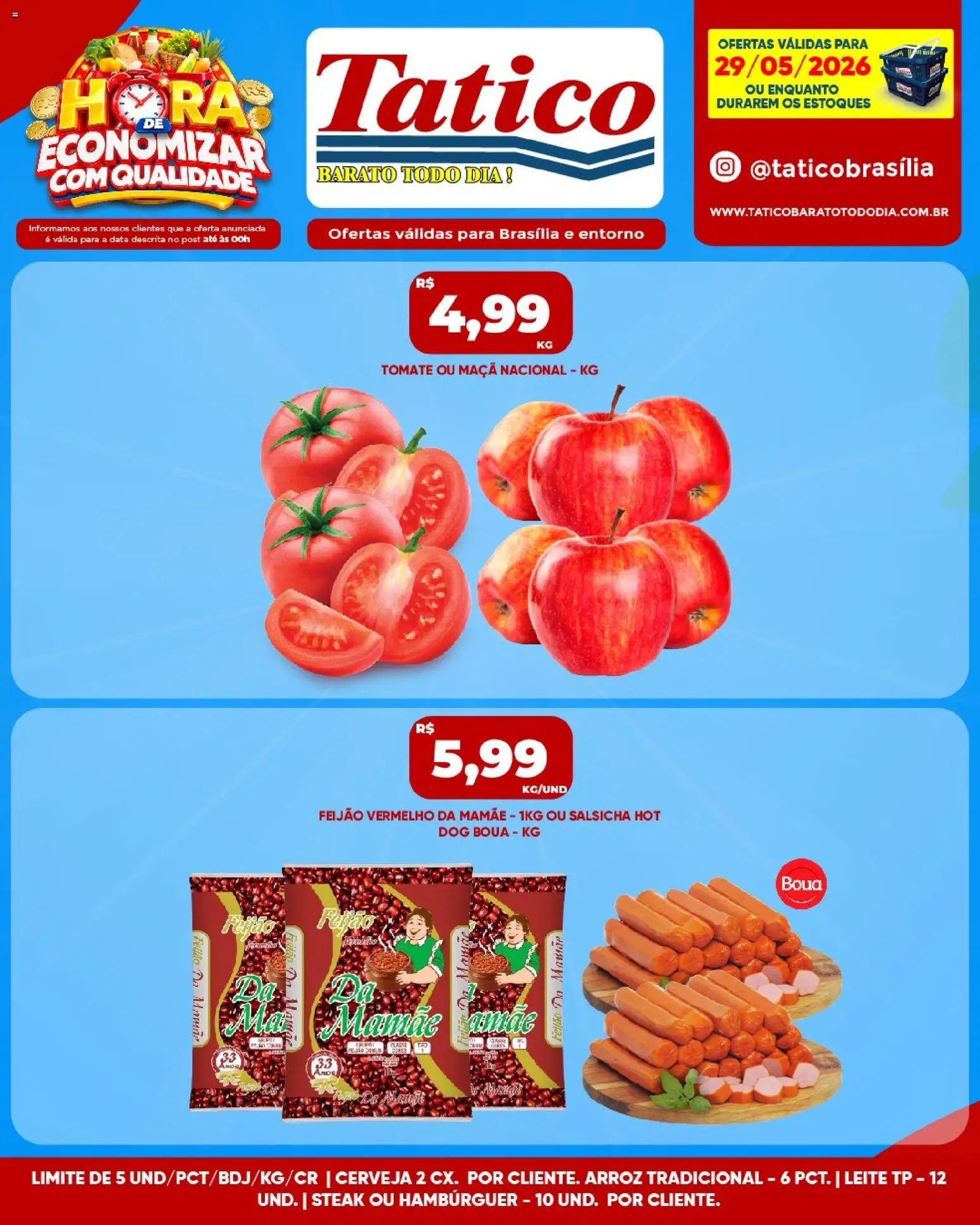 Tatico Folheto - válido de 29.05.2026 | Página: 3 | Produtos: Feijão, Leite, Cerveja, Hambúrguer