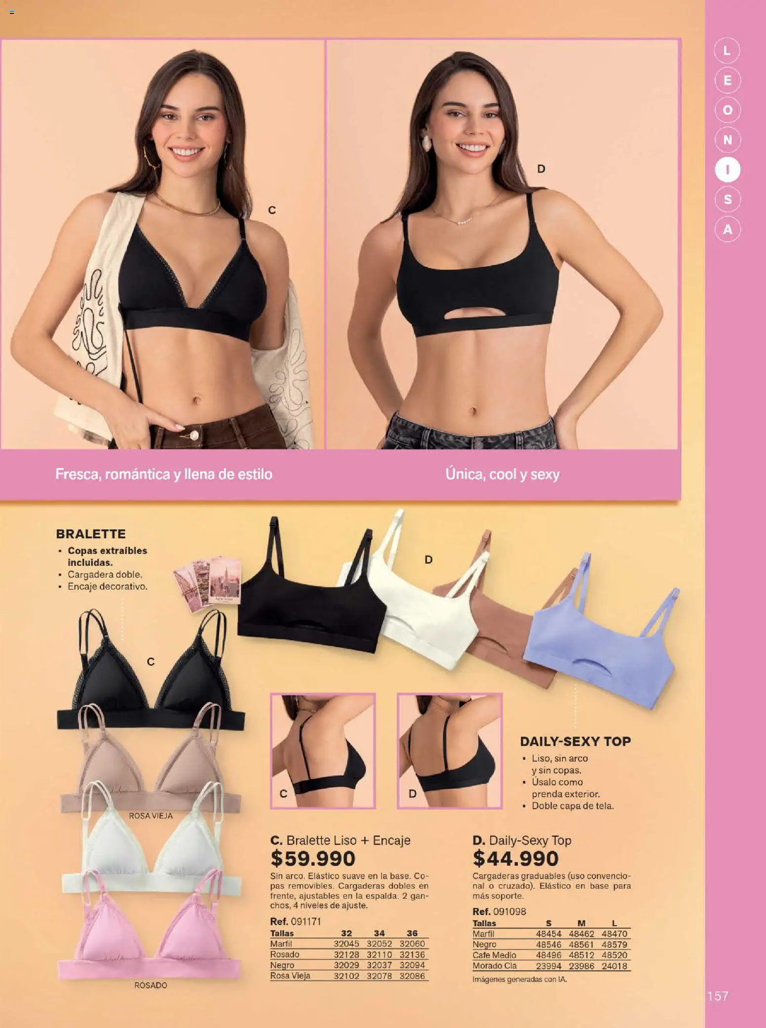 Leonisa revista - valida desde el 15/07/2026 | Página: 157 | Productos: Top, Café