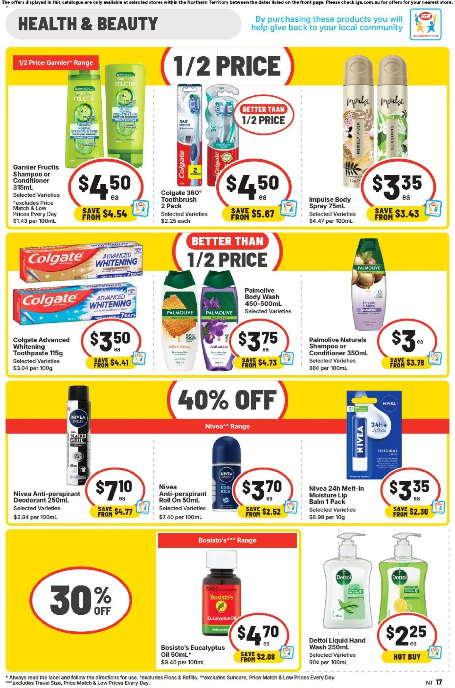 IGA catalogue - valid from 17.06.2026 | Page: 13 | Products: Conditioner, Deodorant, Toothpaste, Toothbrush