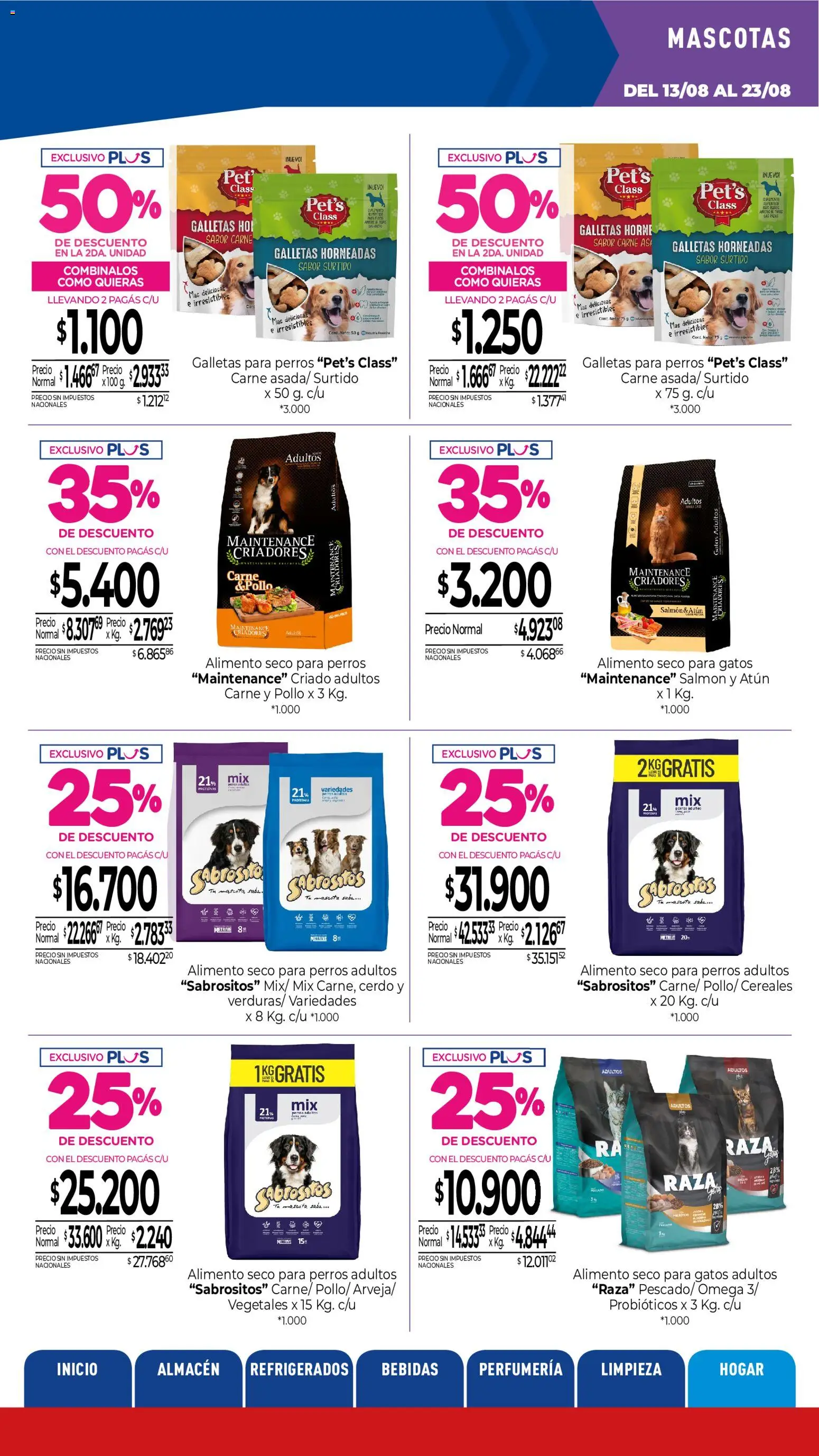 La Anonima catálogo │ válido desde el 13/08/2026 | Página: 40 | Productos: Salmón, Pollo, Probióticos, Atún