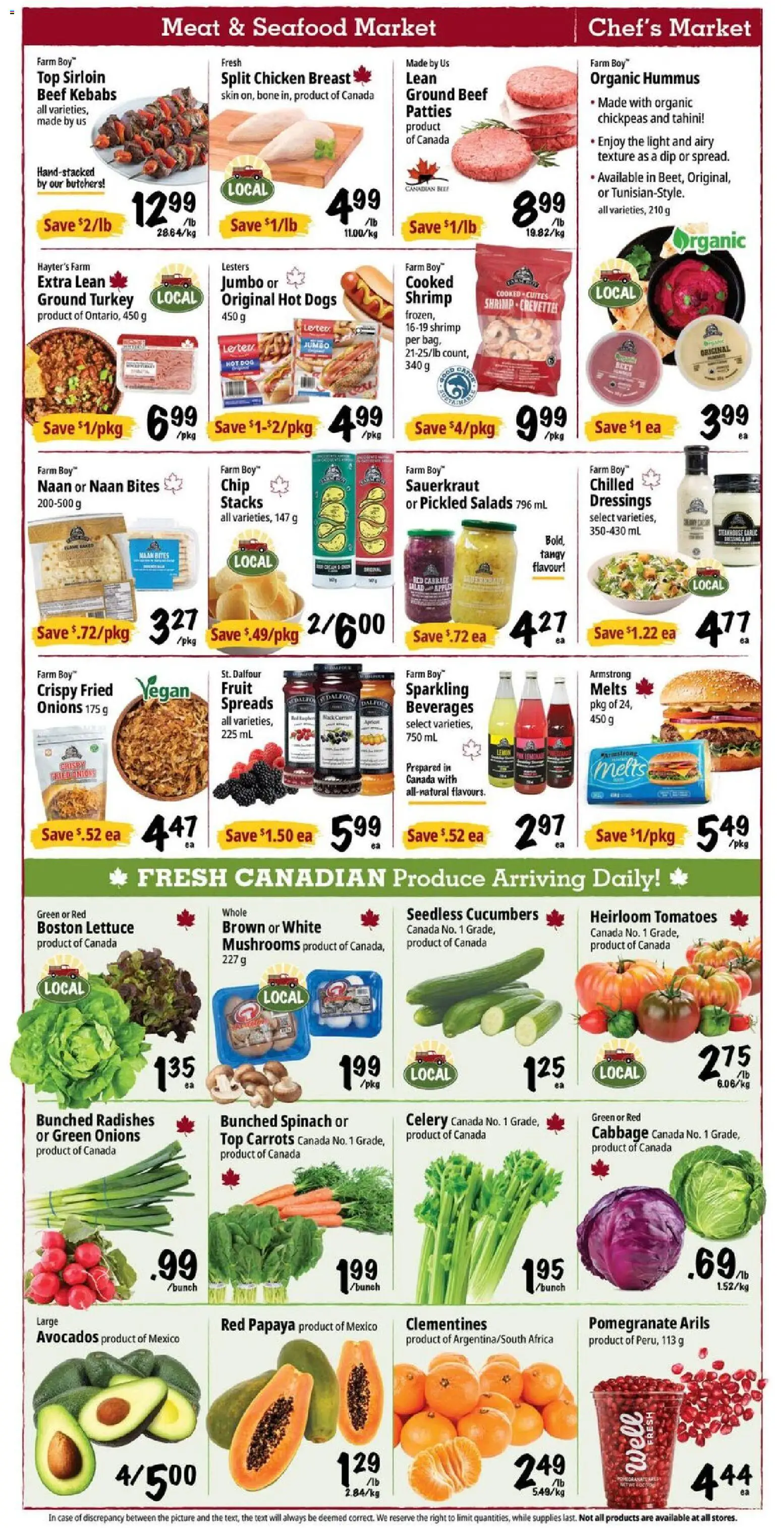 Farm Boy flyer valid from Aug 6, 2026 | Page: 2 | Products: Cucumbers, Turkey, Chicken, Tomatoes