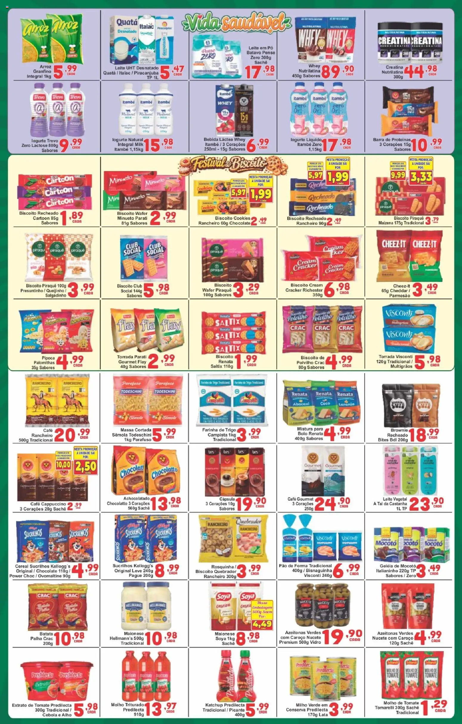 Rede Super Compras Folheto - válido de 17/08/2026 | Página: 2 | Produtos: Achocolatado, Maionese, Cookies, Mistura para bolo