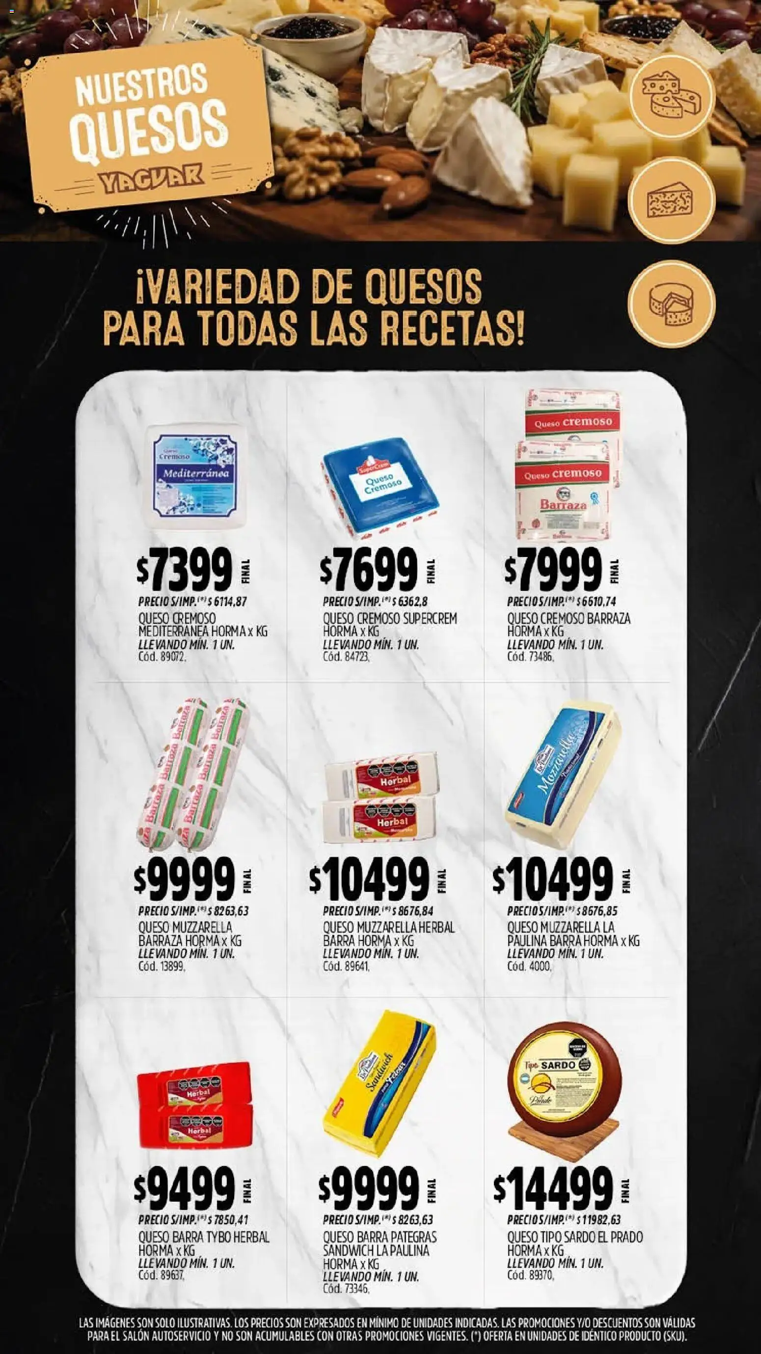 Yaguar - Oferta Semanal Chaco │ válido desde el 21/09/2026 | Página: 7 | Productos: Mozzarella, Muzzarella, Queso