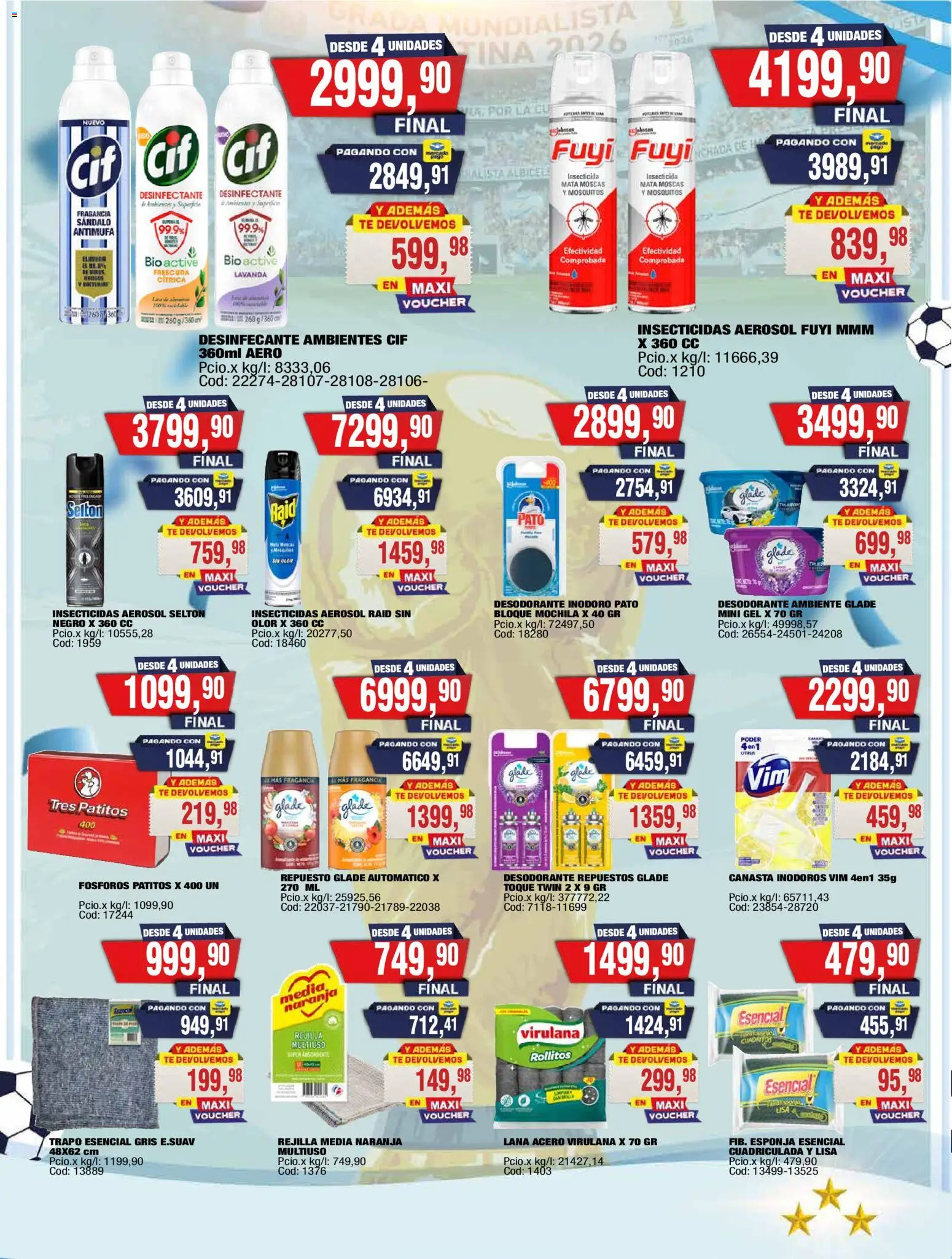 Maxiconsumo ofertas │ válido desde el 29/06/2026 | Página: 28 | Productos: Mata moscas, Fósforos, Fragancia, Desodorante