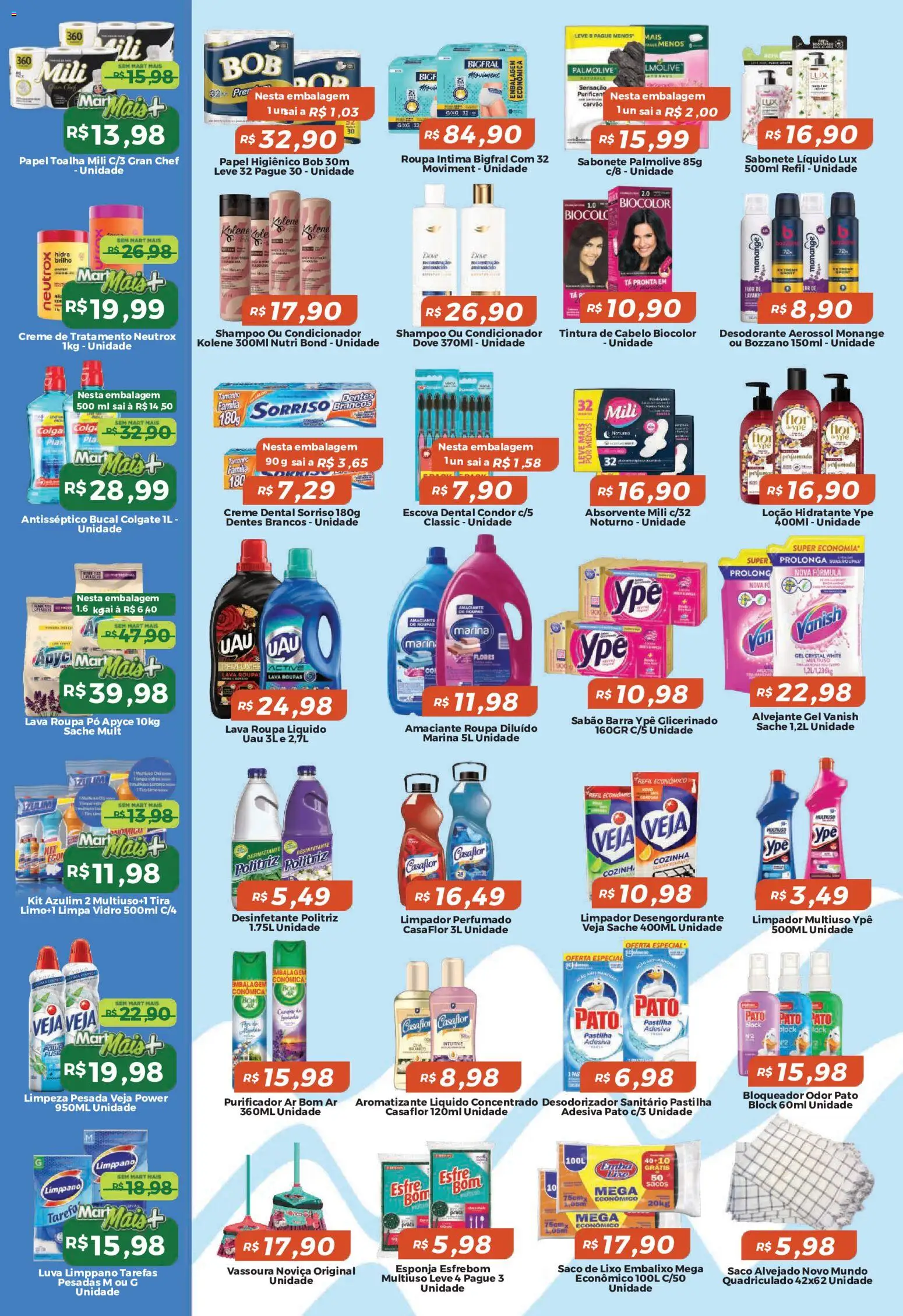 Mart Minas Folheto - válido de 04.06.2026 | Página: 6 | Produtos: Desengordurante, Purificador, Creme, Sabonete líquido