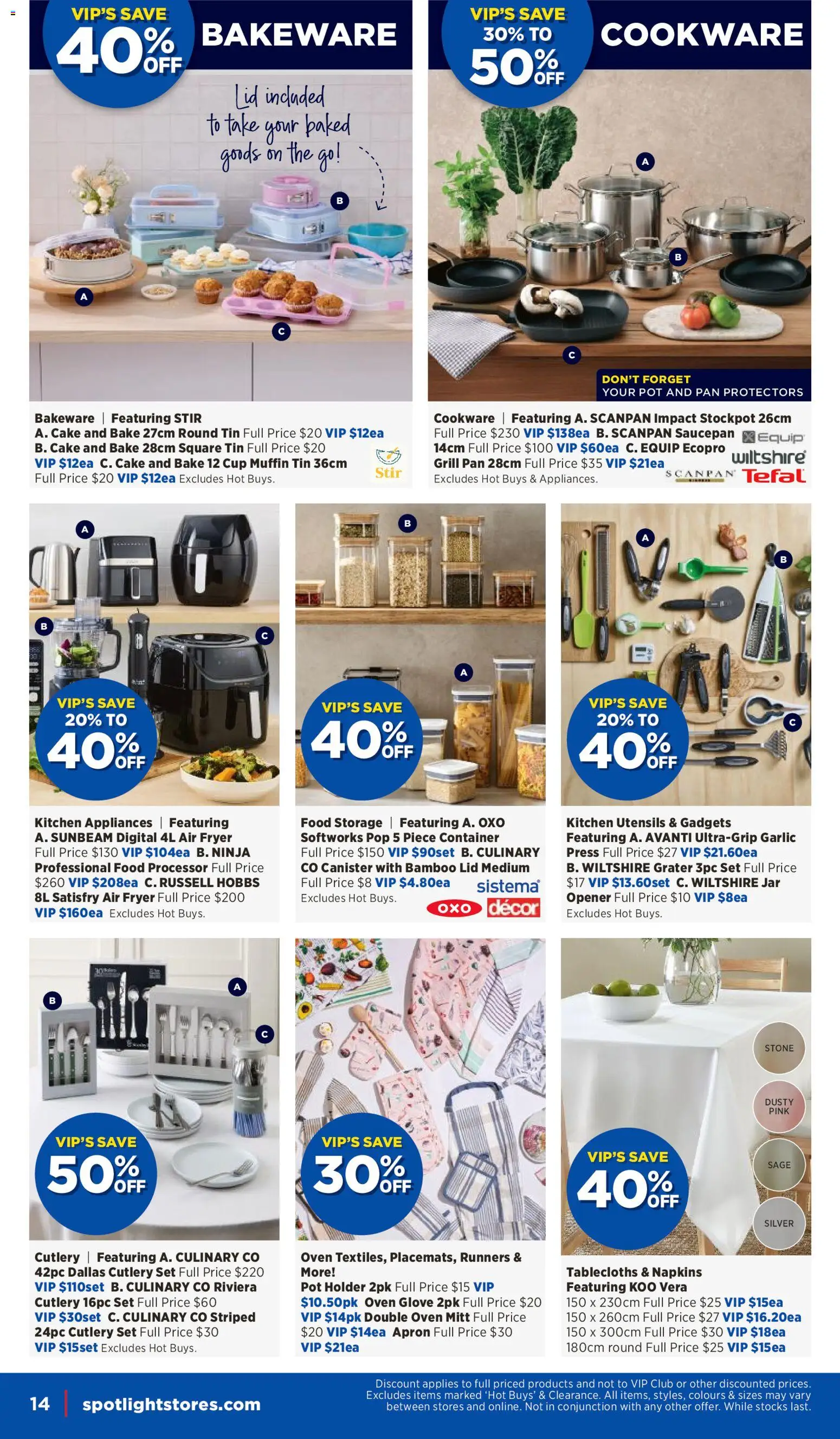 Spotlight catalogue - valid from 03.06.2026 | Page: 14 | Products: Cookware, Napkins, Grill, Food processor