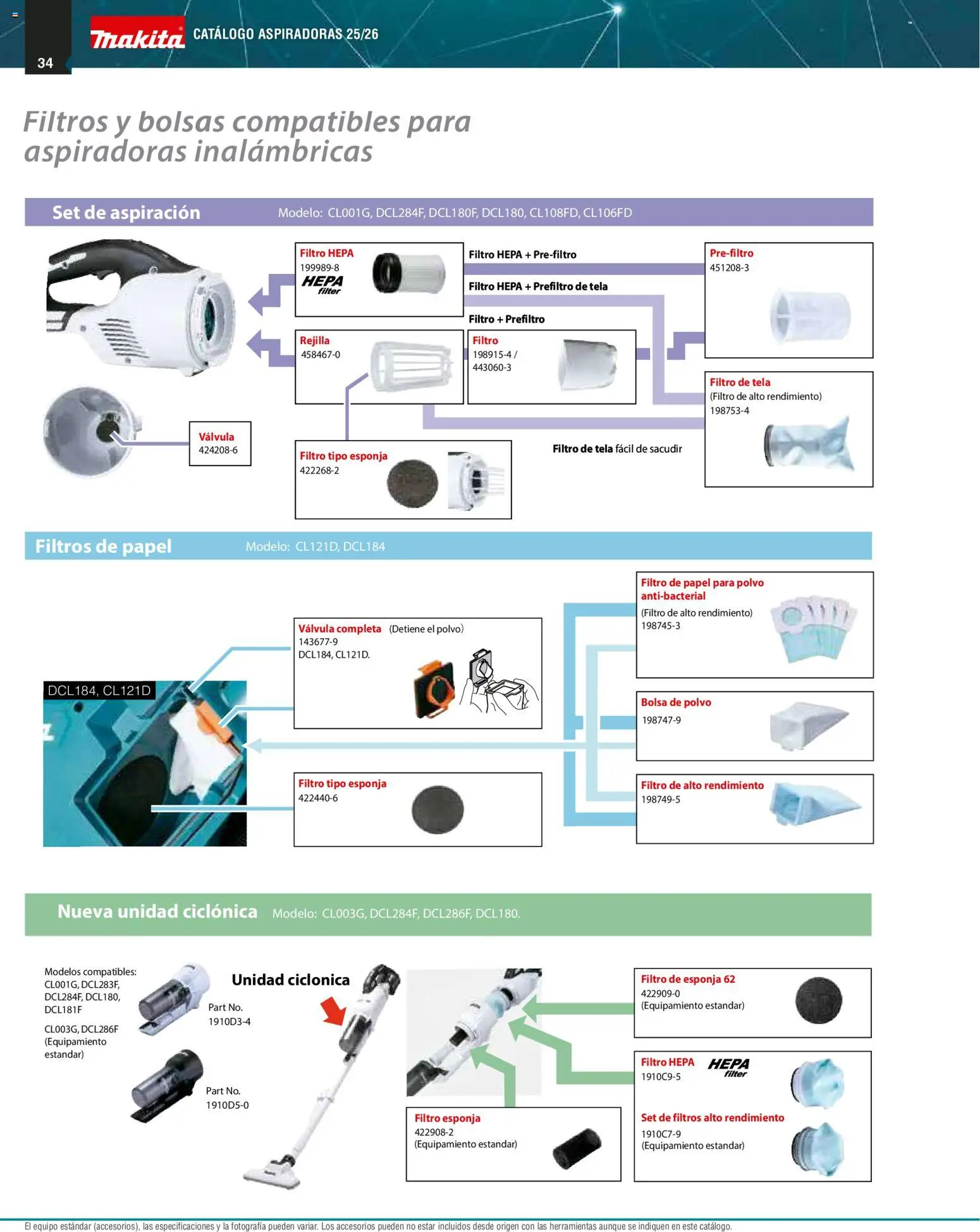Nuevas ofertas de Makita válidas en toda la República Mexicana desde el 01/12/2025. ¡Encuentra las mejores ofertas en Makita catálogo Aspiradoras! | Página: 34 | Productos: Bolsa, Herramientas, Válvula, Rejilla