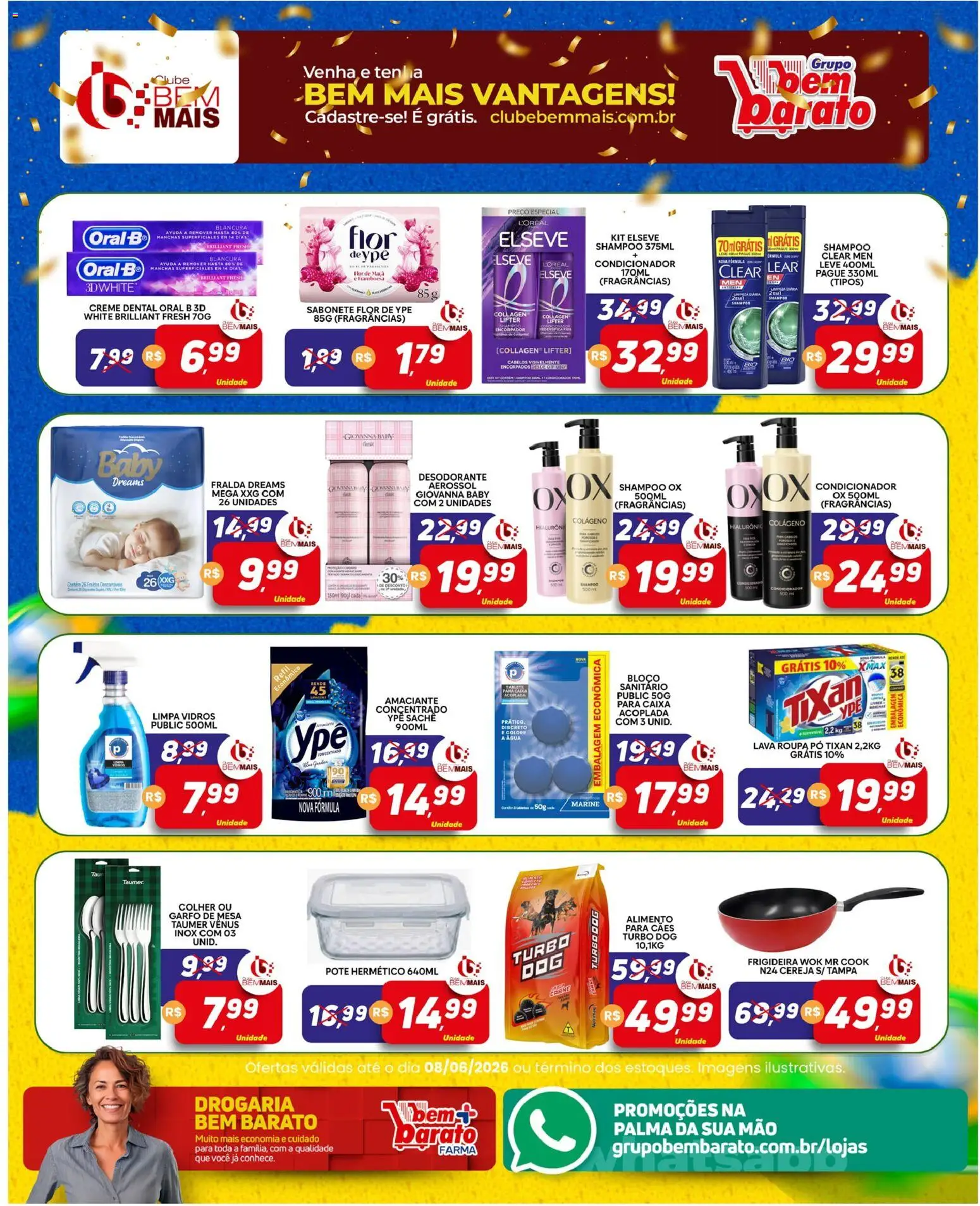 Supermercado Bem Barato Folheto - válido de 02.06.2026 | Página: 5 | Produtos: Pó, Condicionador, Creme, Sabonete