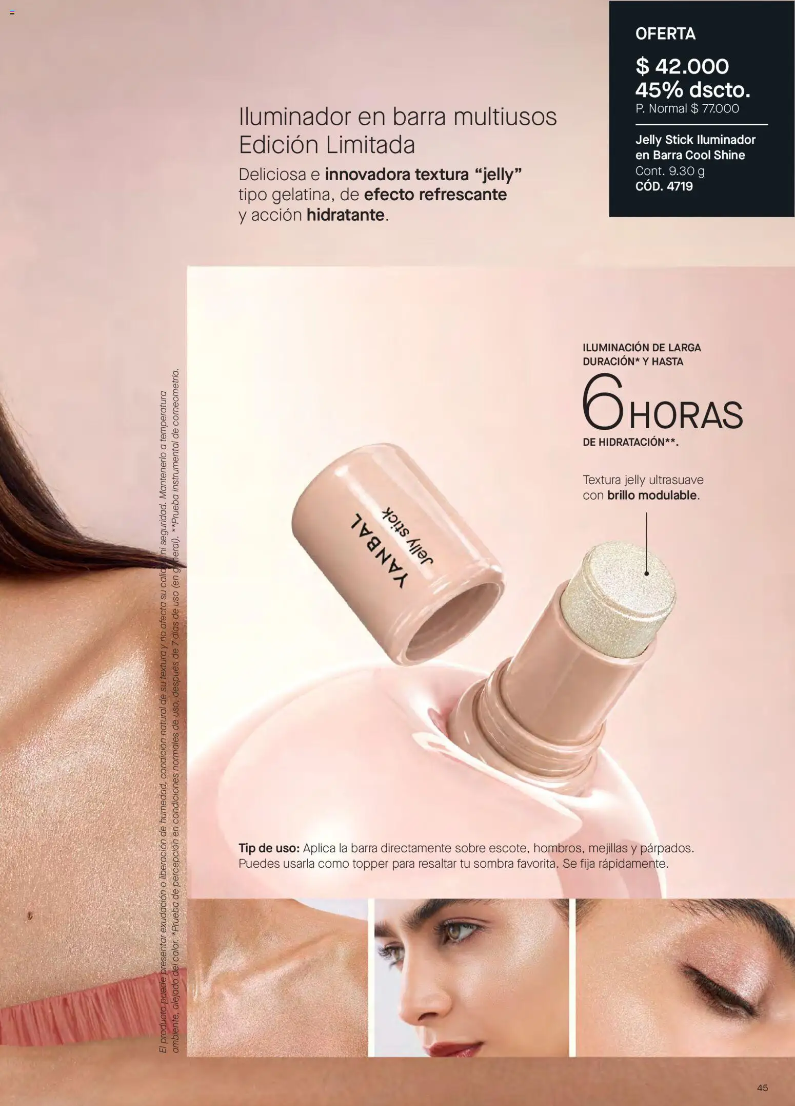 Yanbal revista - valida desde el 15/08/2026 | Página: 45 | Productos: Iluminador, Brillo, Sobre, Sombra