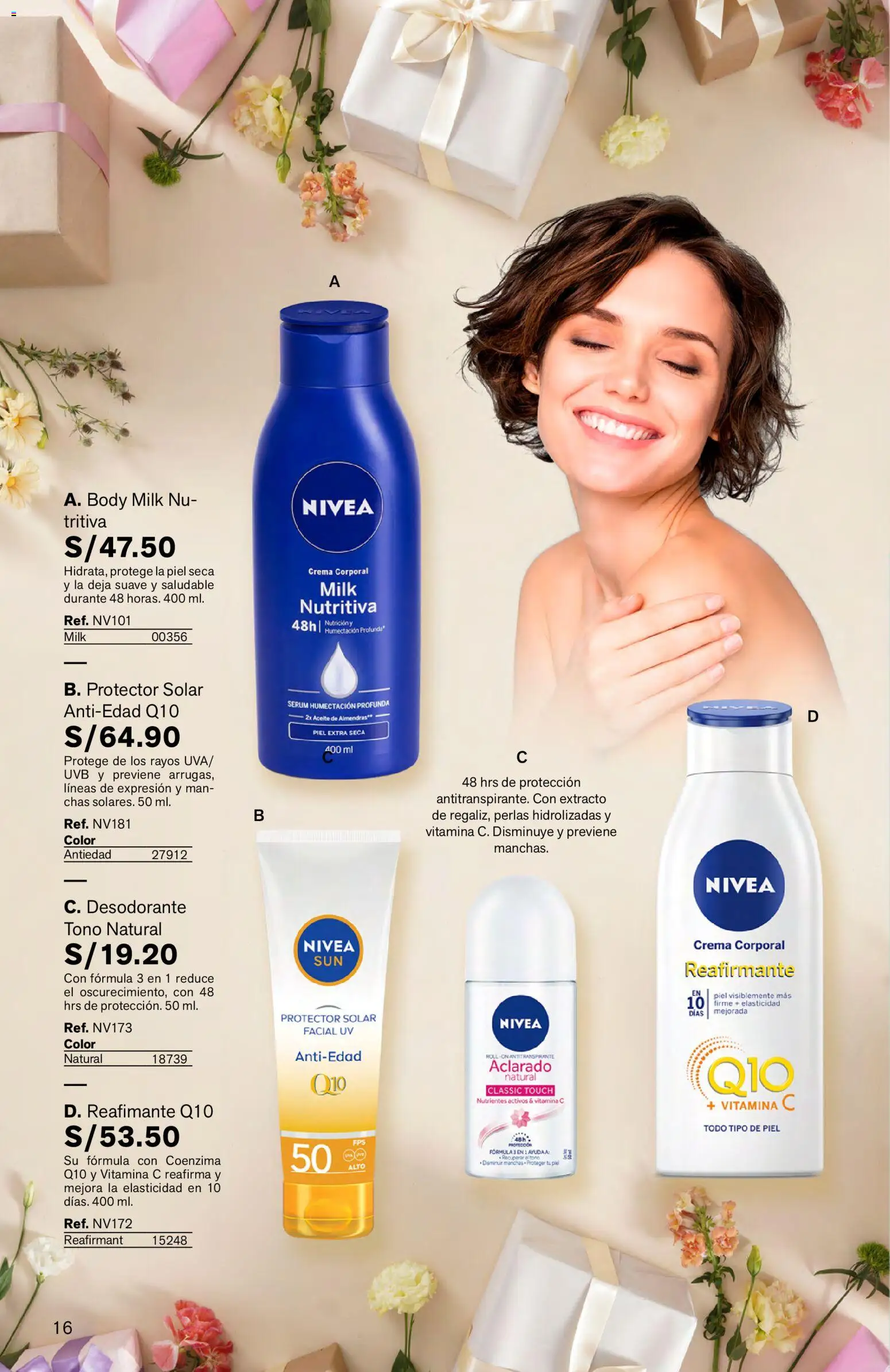Catálogo Leonisa válido desde 27.04.2026 | Página: 16 | Productos: Protector solar, Aceite, Crema, Almendras