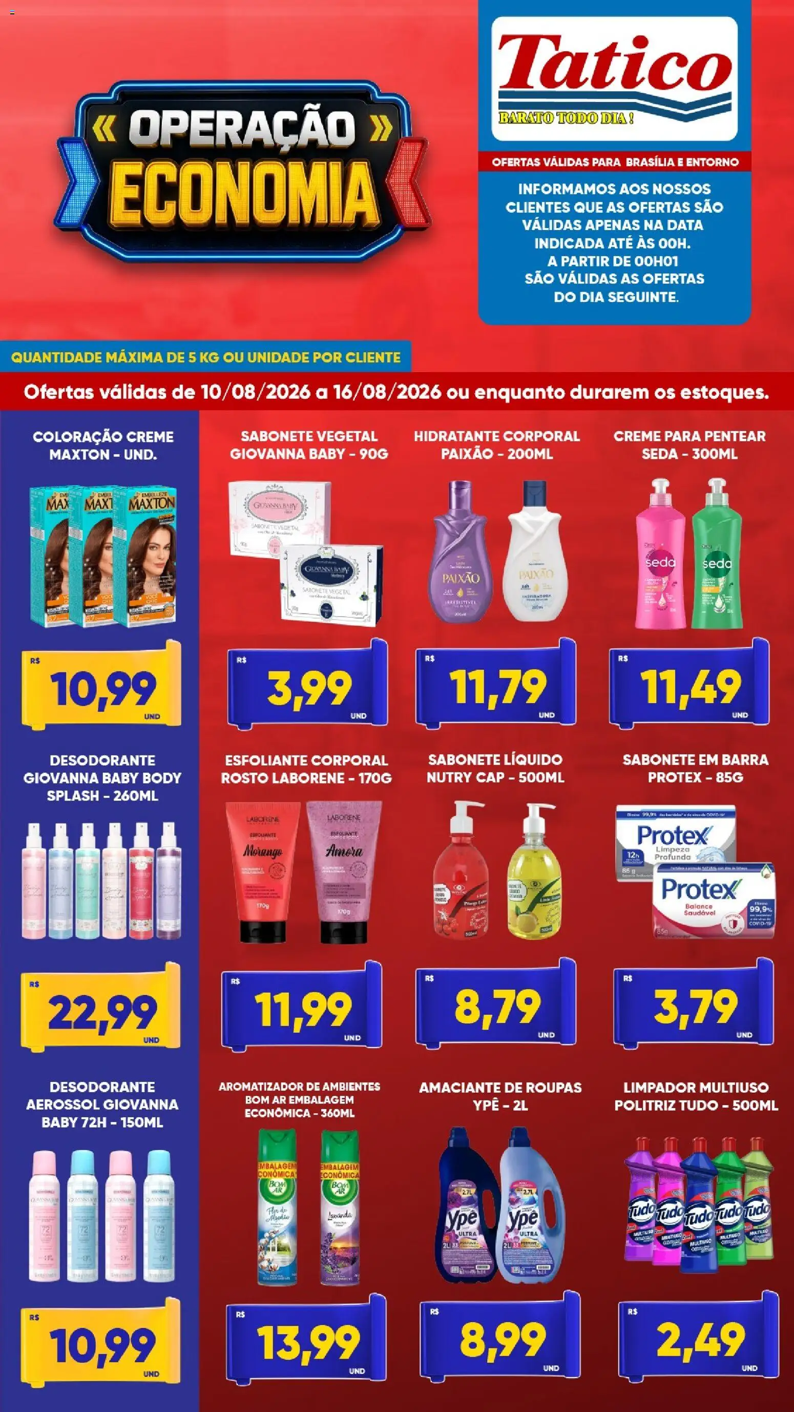 Tatico Folheto - válido de 10/08/2026 | Página: 8 | Produtos: Desodorante, Creme para pentear, Amaciante, Sabonete líquido