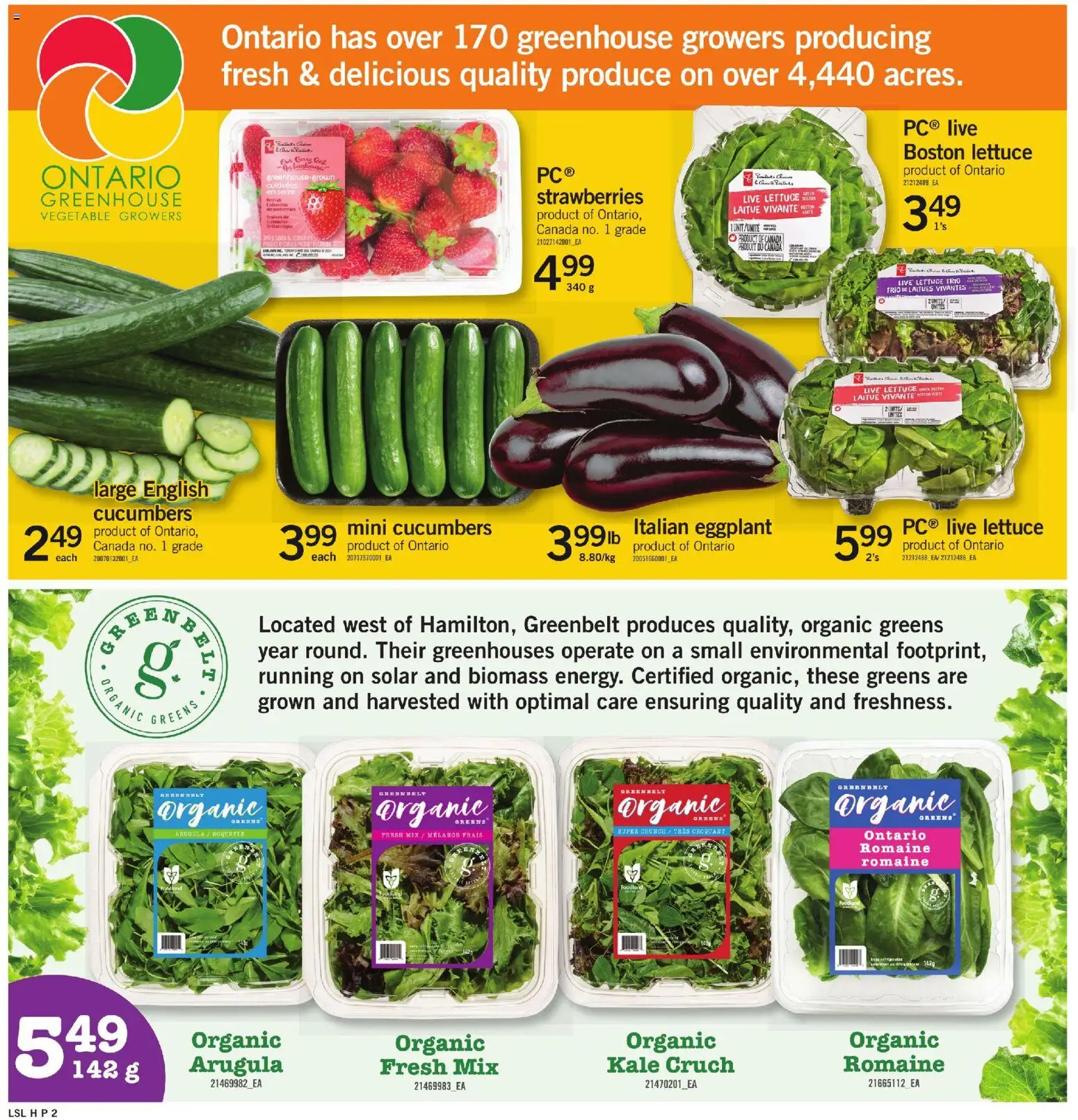 Loblaws flyer valid from 16.04.2026 | Page: 3 | Products: Strawberries, Cucumbers