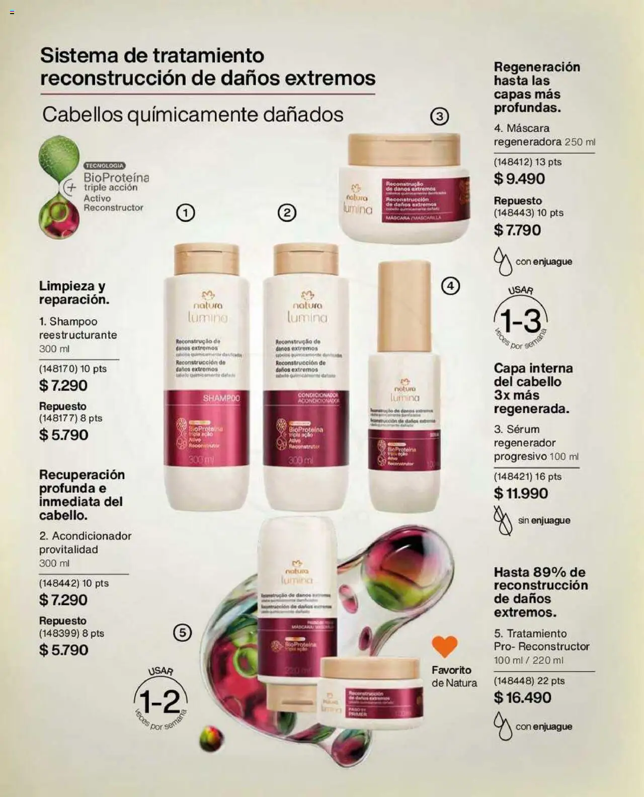 Natura catálogo │ válido desde el 26.06.2025 | Página: 128 | Productos: Máscara, Acondicionador, Shampoo, Serum