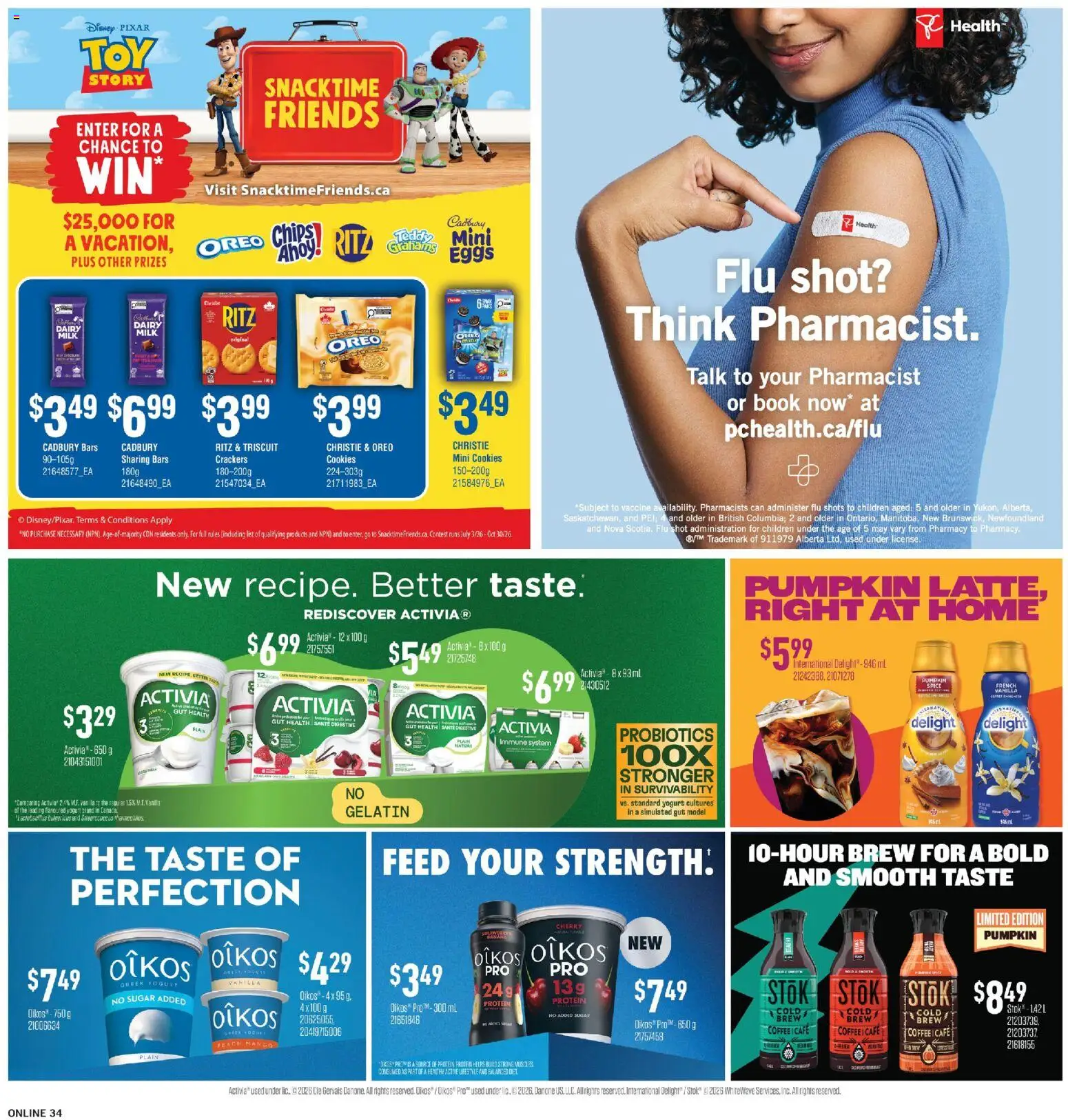 Fortinos flyer valid from Sep 17, 2026 | Page: 32 | Products: Cookies, Greek yogurt, Probiotics, Vanilla