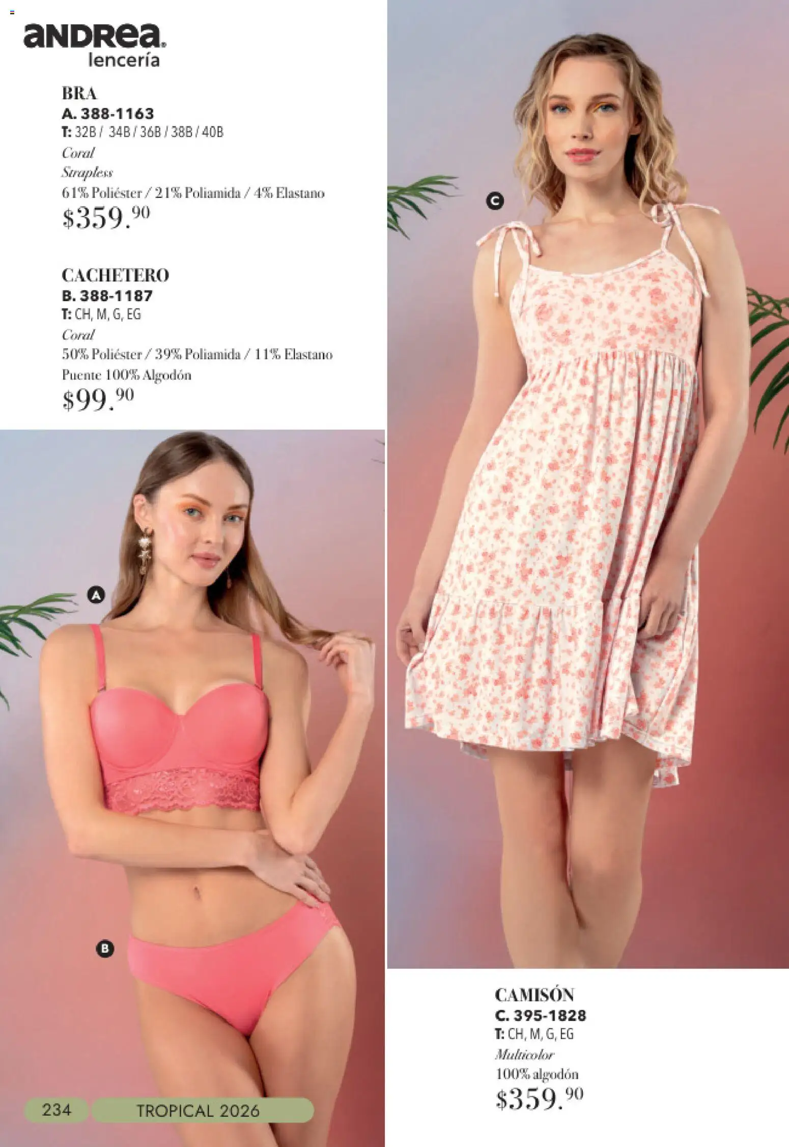 Nuevas ofertas de Andrea válidas en toda la República Mexicana desde el 23/08/2026. ¡Encuentra las mejores ofertas en Andrea catálogo Tropical! | Página: 234