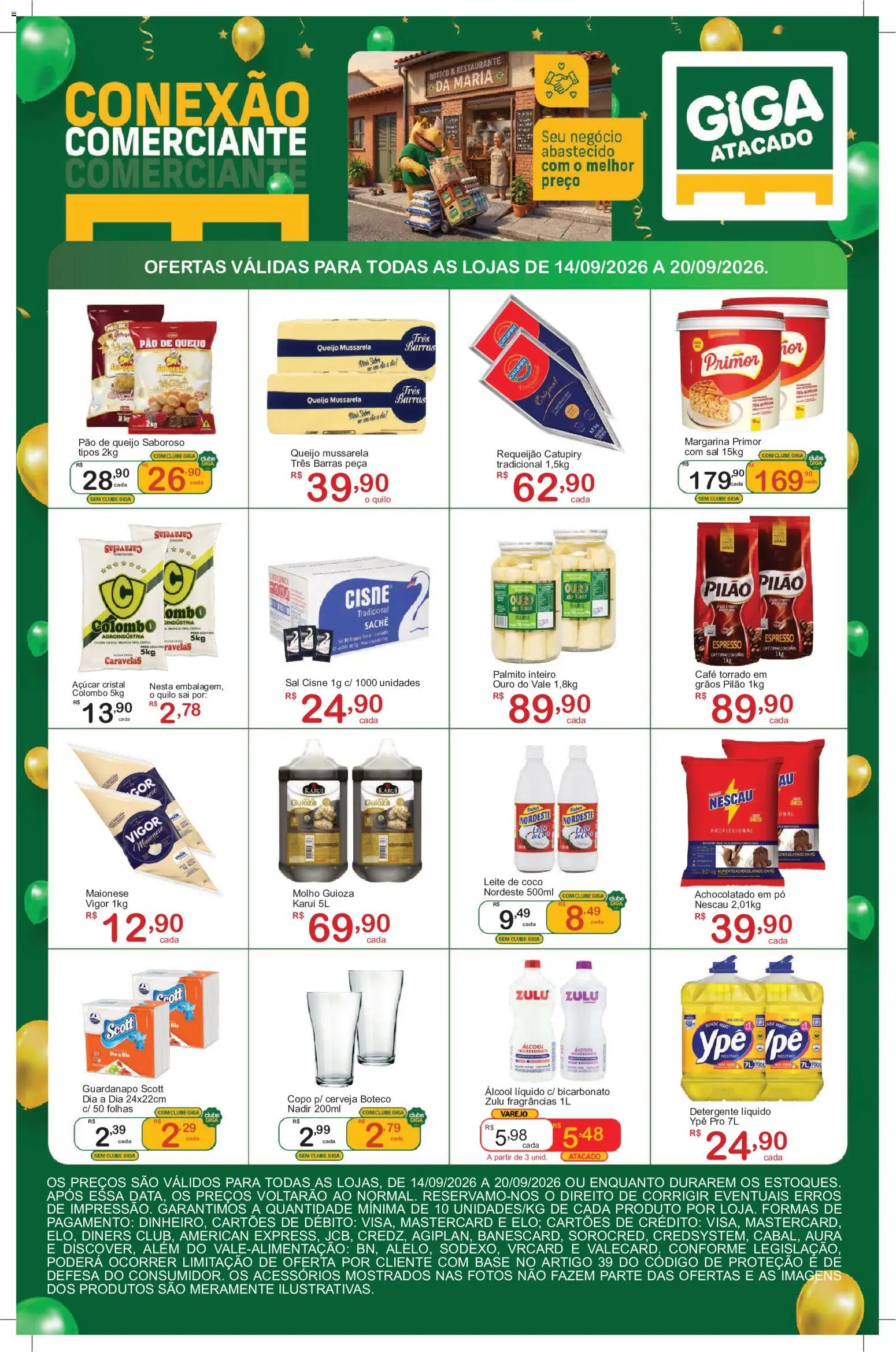 GIGA Atacado Folheto - válido de 14/09/2026 | Página: 4 | Produtos: Achocolatado, Leite, Sal, Leite de coco