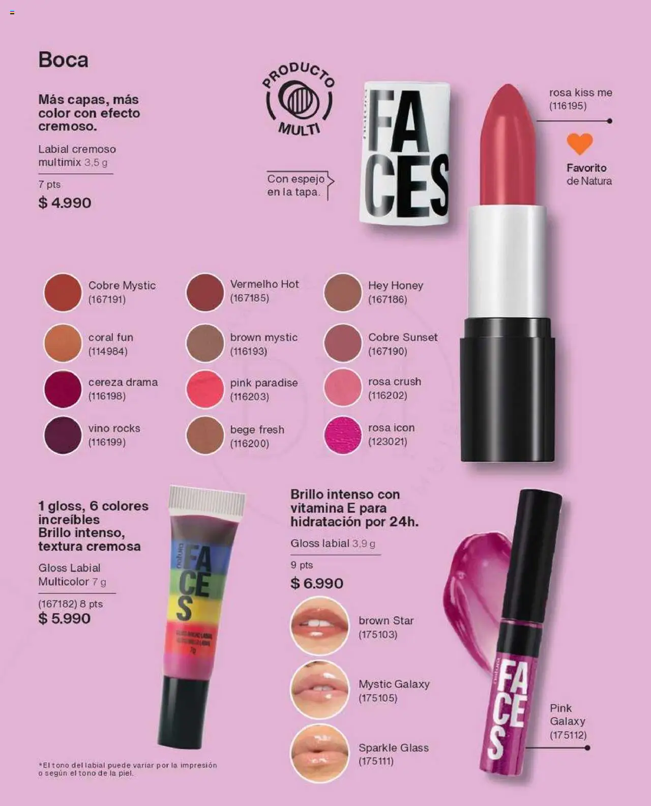 Natura catálogo │ válido desde el 26.06.2025 | Página: 72 | Productos: Brillo, Espejo, Vino, Labial
