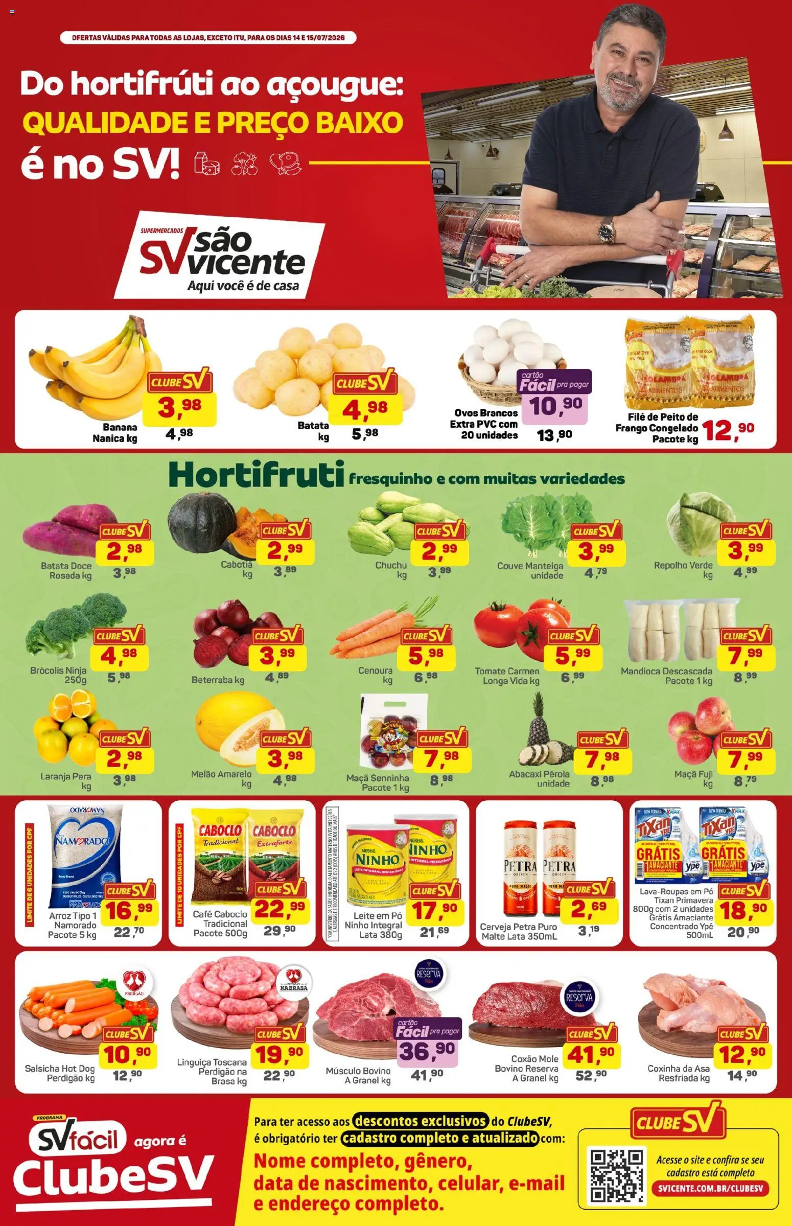 Supermercados São Vicente Folheto - válido de 14/07/2026 | Página: 1