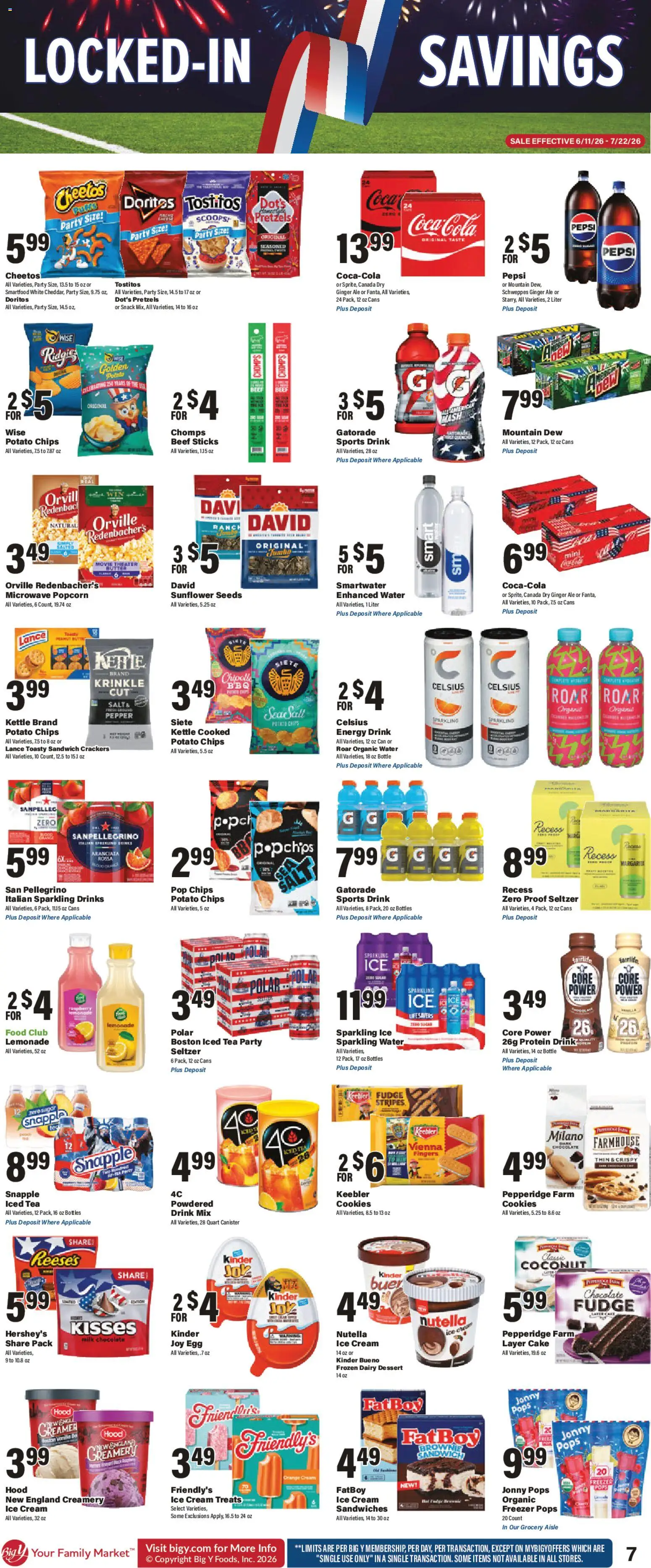 Big Y Weekly Ad - valid from 11.06.2026 | Page: 10 | Products: Ginger, Chips, Cookies, Freezer