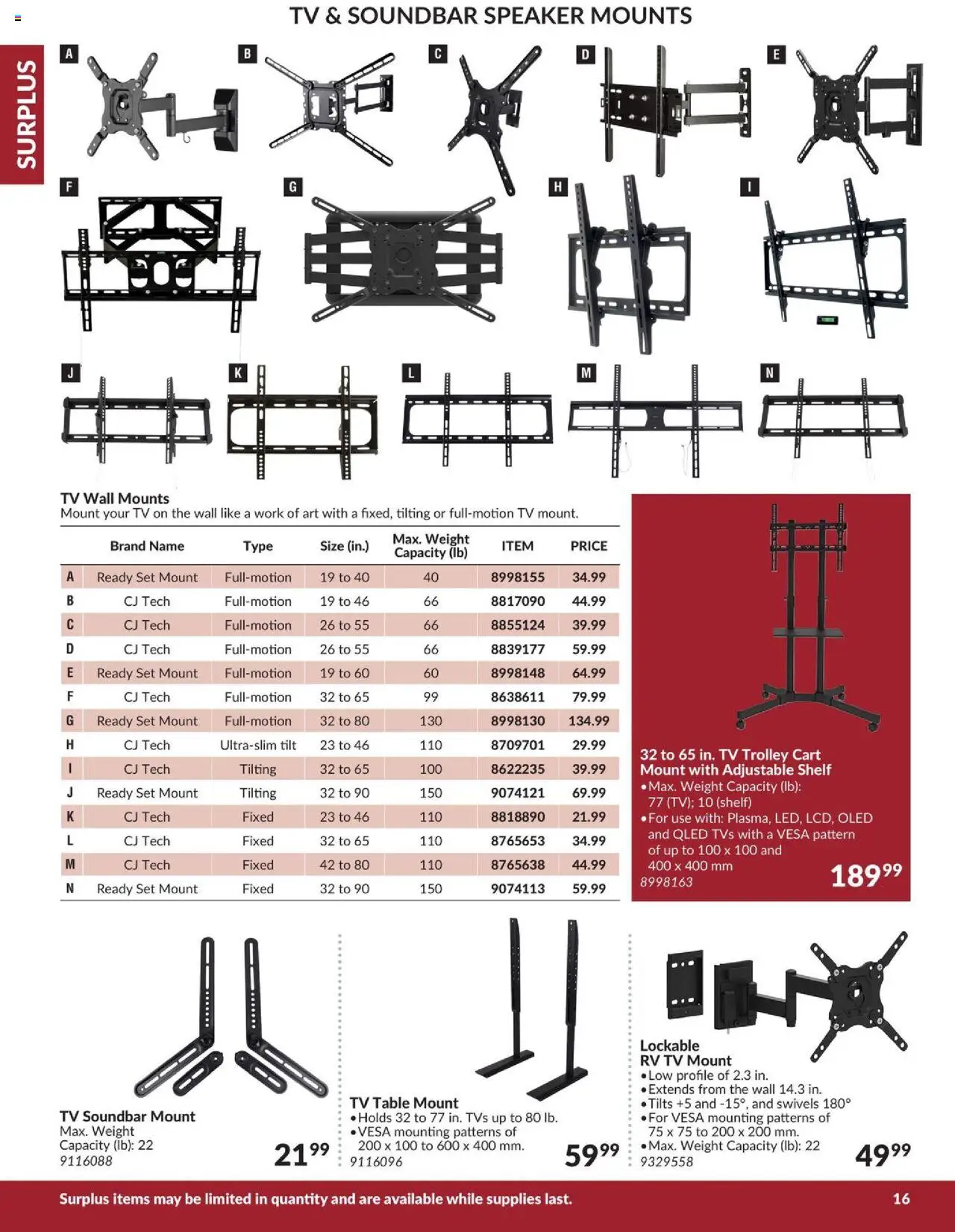 Princess Auto flyer valid from 16.04.2025 | Page: 22 | Products: Tv, Speaker, Shelf, Table