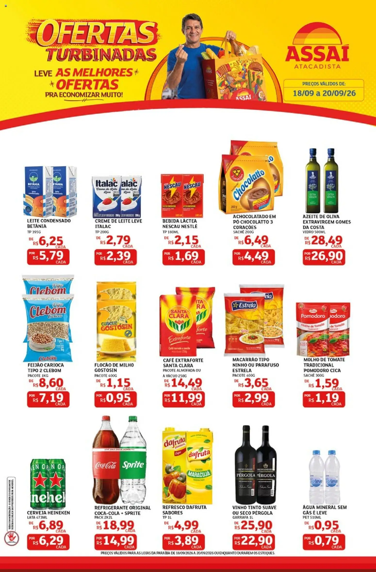 Assaí Atacadista Folheto - válido de 18/09/2026 | Página: 1 | Produtos: Pó, Refresco, Cerveja Heineken, Bebida