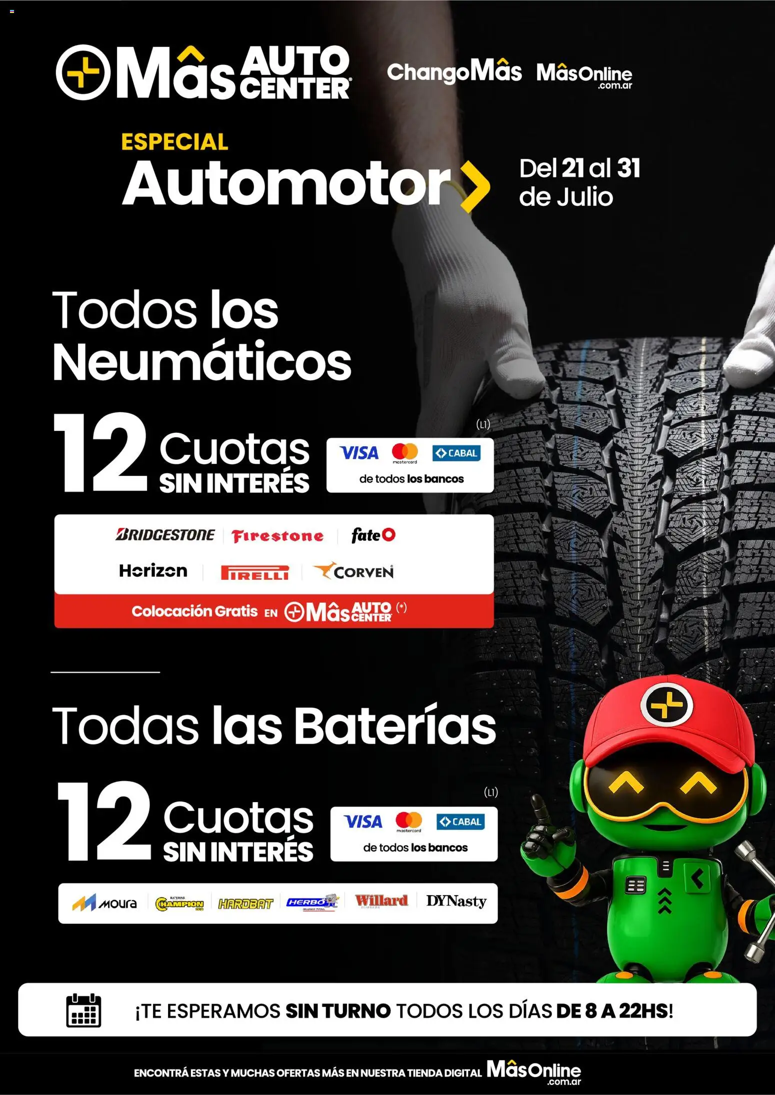 Changomas Auto │ válido desde el 21/07/2026 | Página: 1 | Productos: Neumáticos