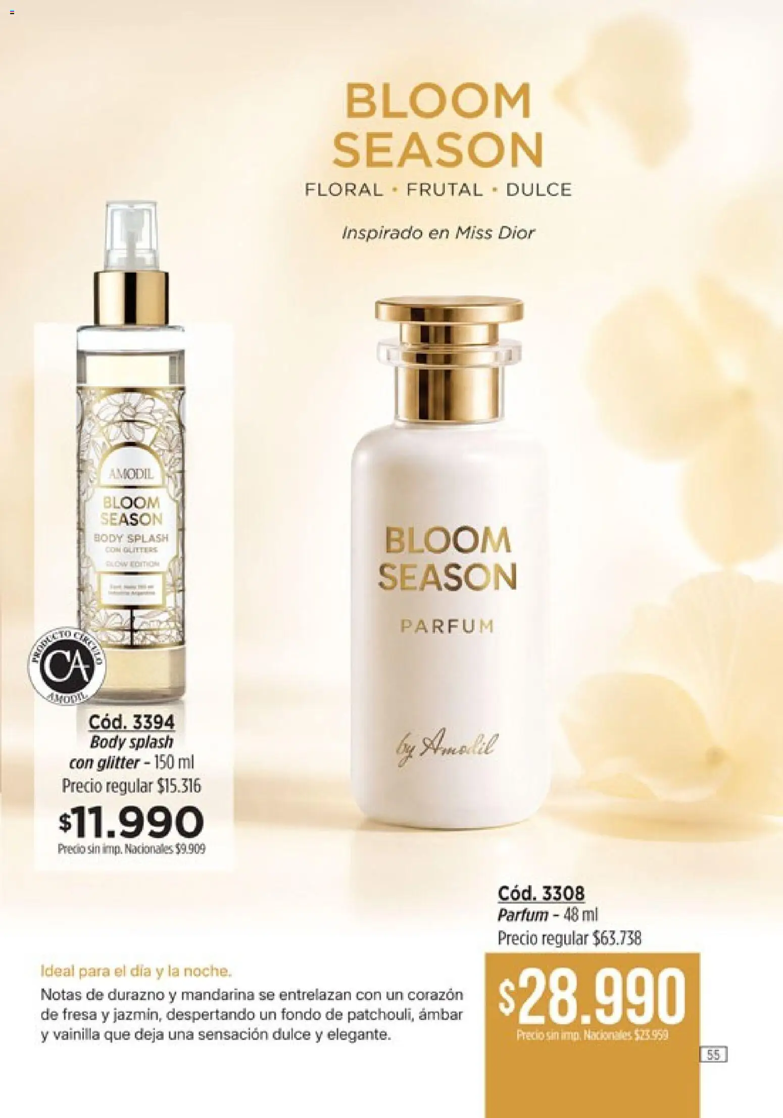 Catálogo Amodil Campaña 16 │ válido desde el 19/09/2026 | Página: 55 | Productos: Vainilla, Durazno, Dulce, Glitter