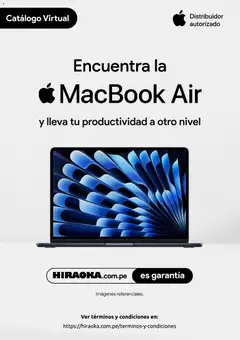 Vista previa de folleto Catálogo Hiraoka - MacBook Air de la Hiraoka válido desde 11/08/2026
