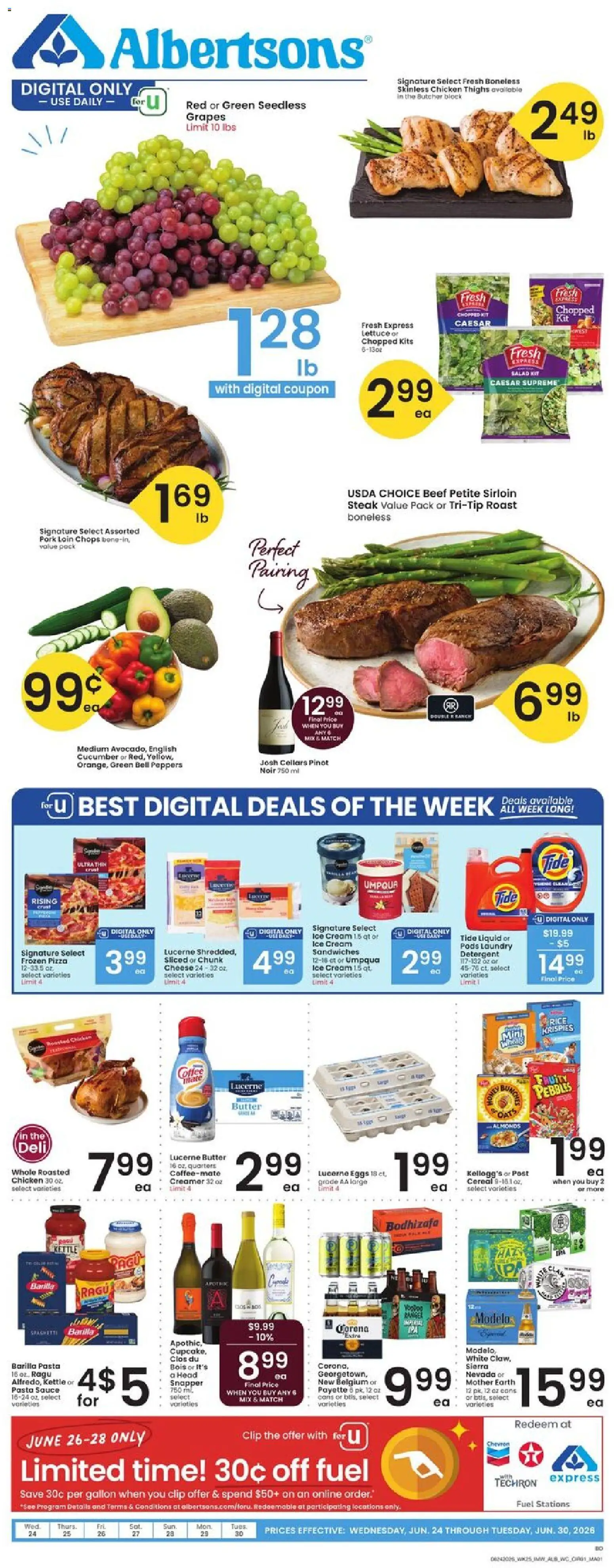 Albertsons Weekly Ad - valid from 06/24/2026 | Page: 3 | Products: Lettuce, Pizza, Rice, Kettle