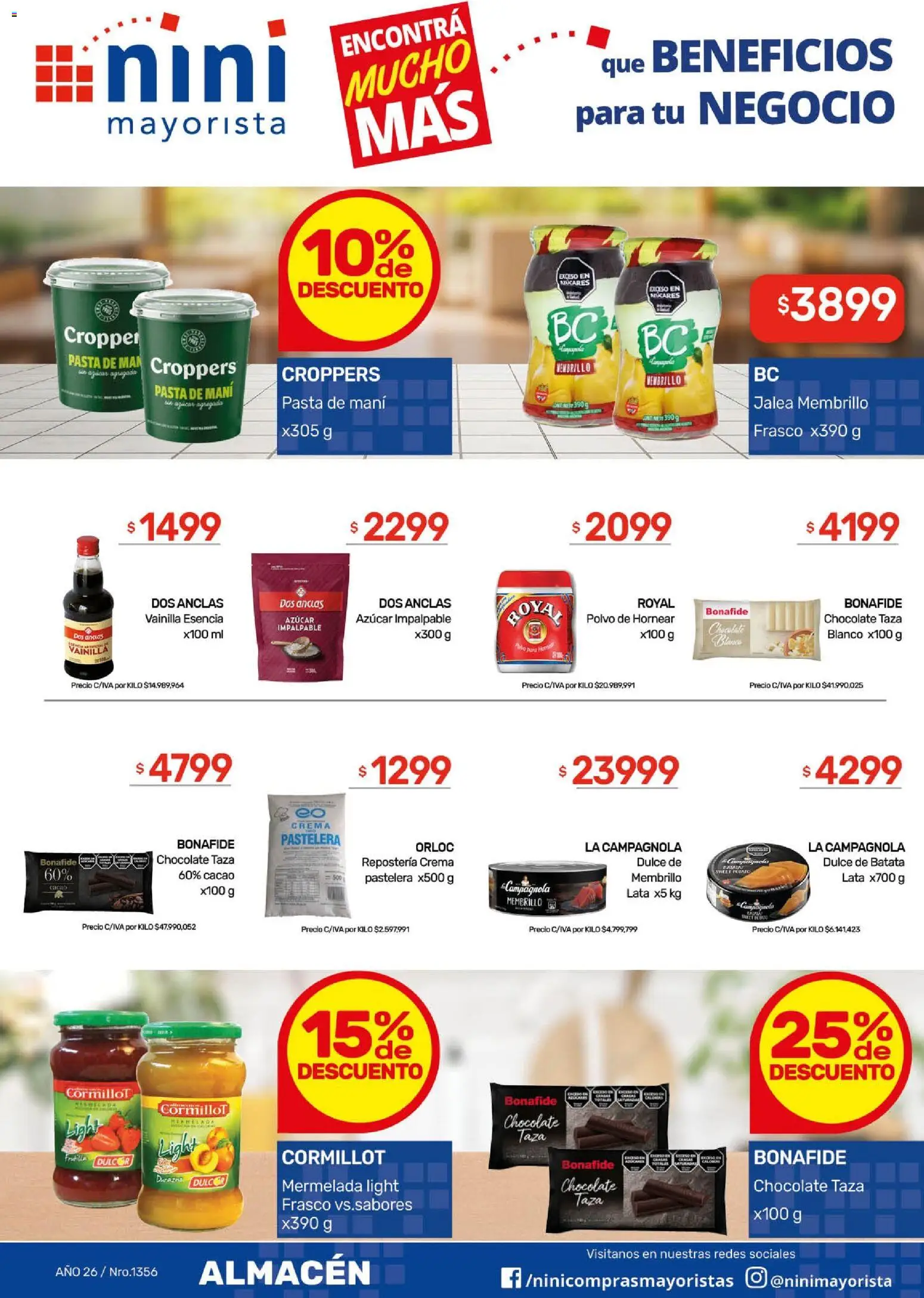 NINI Mayorista ofertas │ válido desde el 20.04.2026 | Página: 28 | Productos: Polvo, Mani, Chocolate, Crema