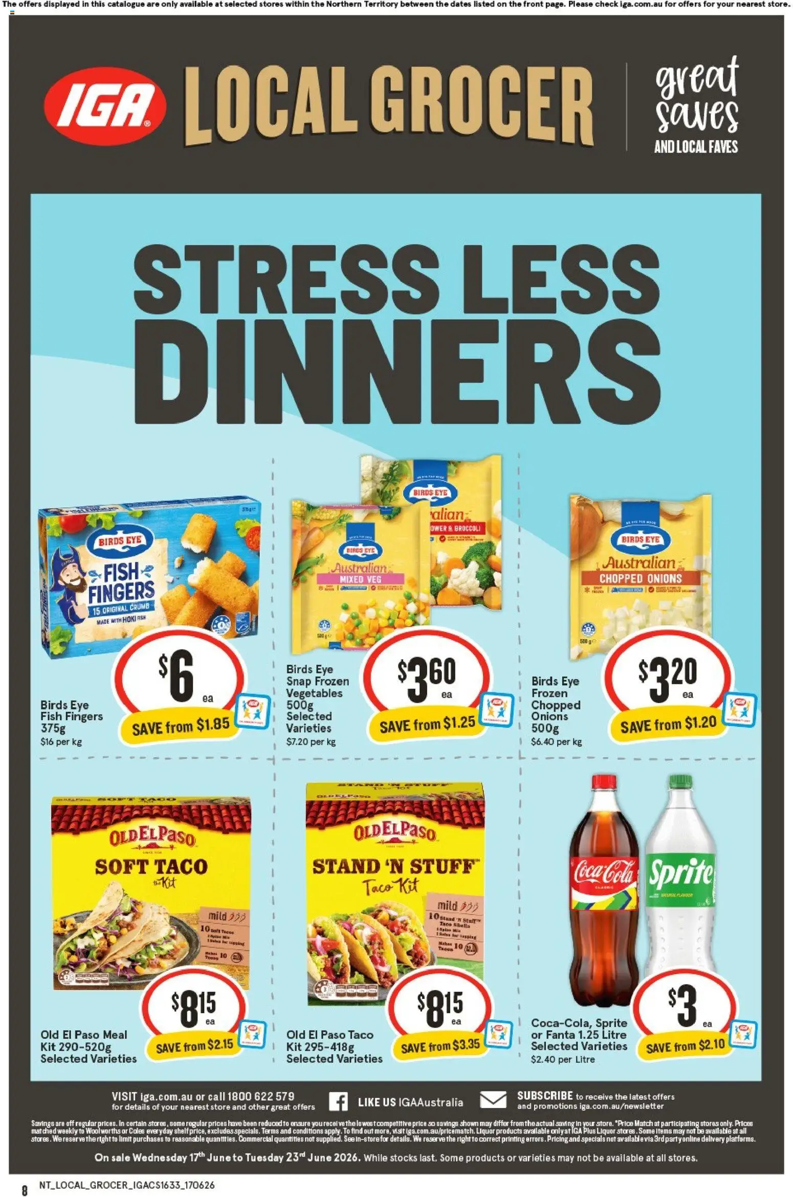 IGA catalogue - valid from 17.06.2026 | Page: 2 | Products: Fish, Onions, Vegetables