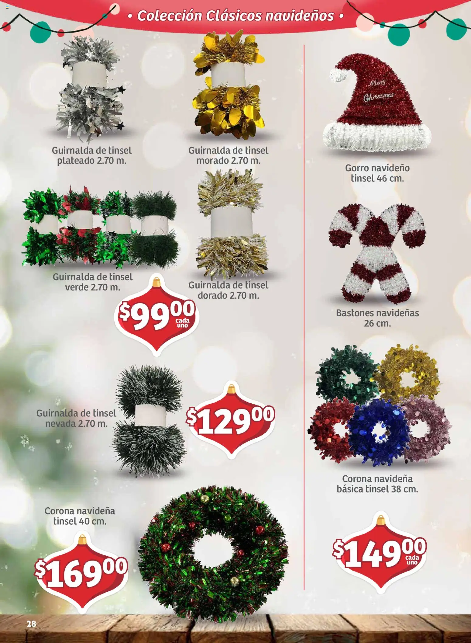 Nuevas ofertas de Soriana válidas en toda la República Mexicana desde el 30/09/2026. ¡Encuentra las mejores ofertas en Soriana folleto Decoración de Navidad Mercado! | Página: 28