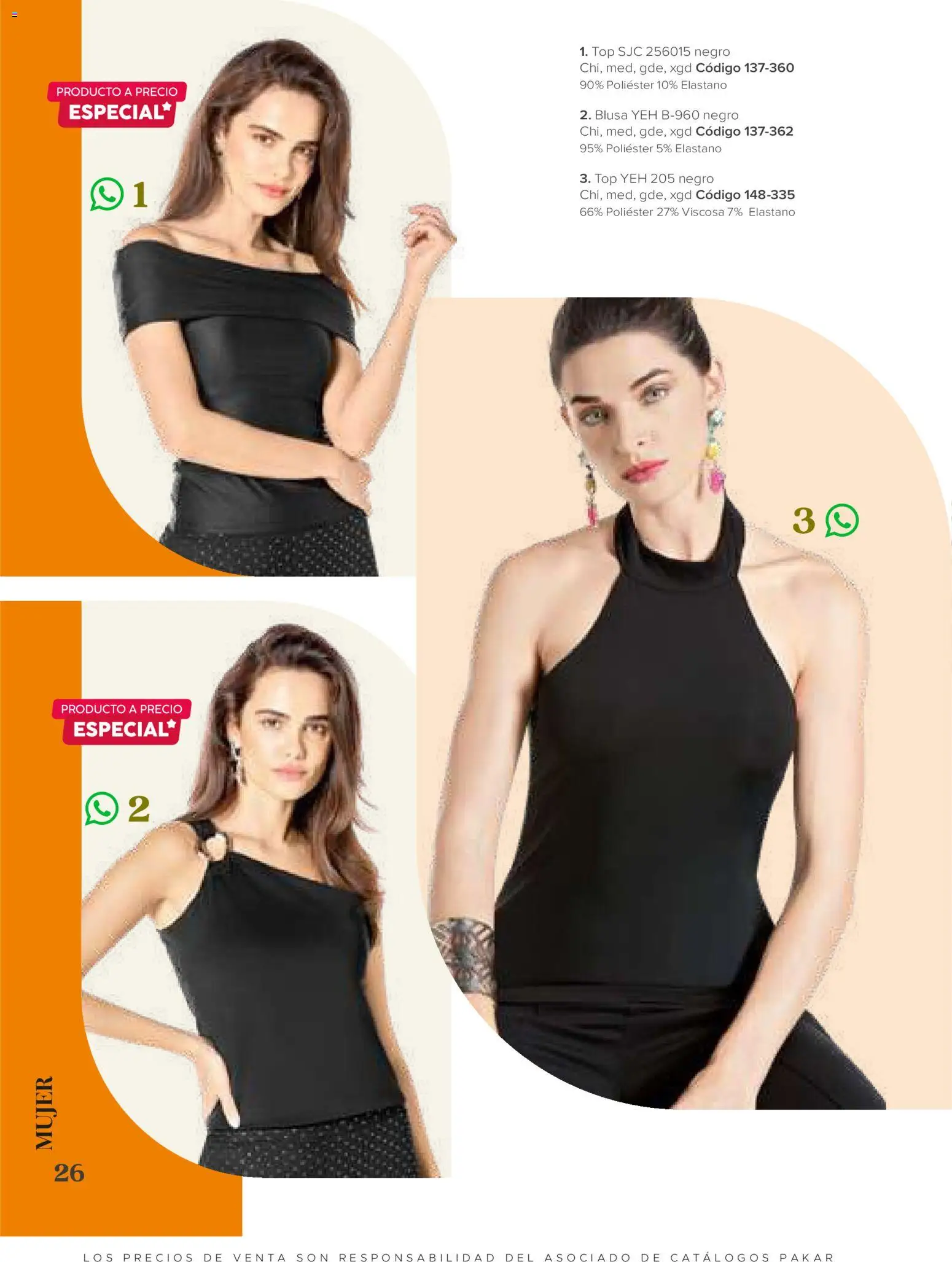 Nuevas ofertas de SC Pakar válidas en toda la República Mexicana desde el 31/07/2026. ¡Encuentra las mejores ofertas en SC Pakar catálogo Ropa! | Página: 26 | Productos: Blusa, Top