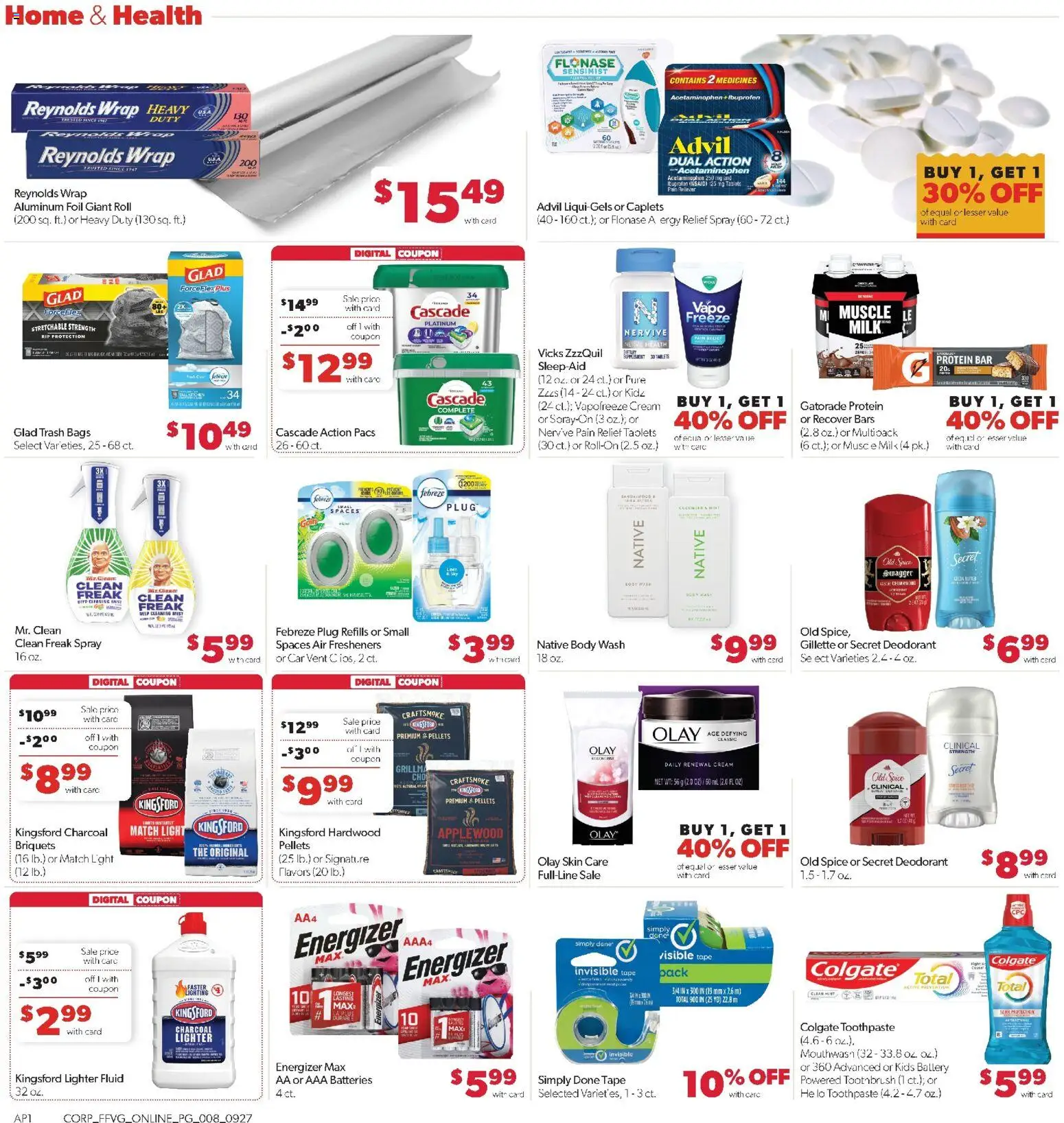 Family Fare Weekly Ad - valid from 09/27/2026 | Page: 13 | Products: Charcoal, Milk, Mouthwash, Cream